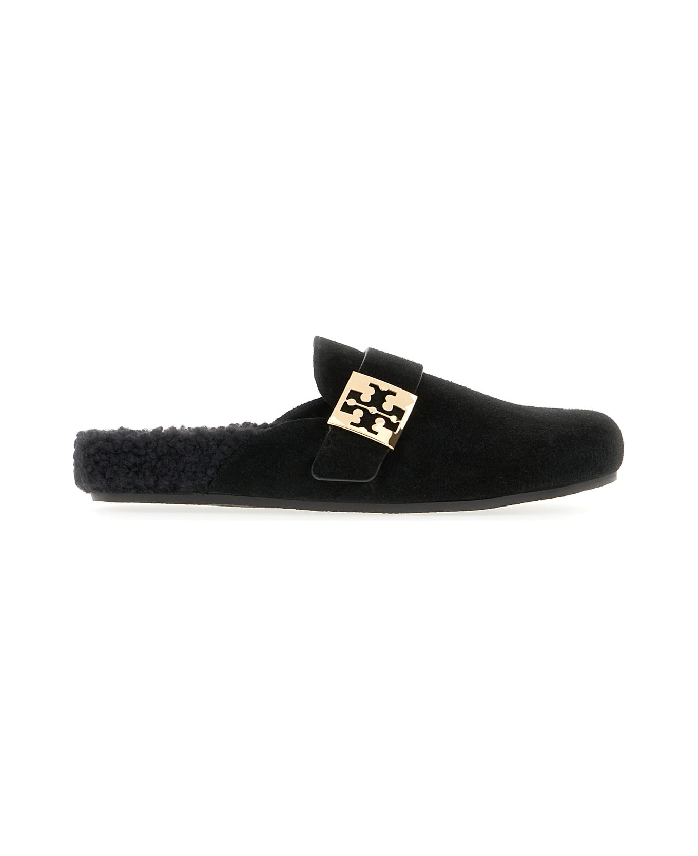 Tory Burch Black Suede Mellow Slippers - PERFECT BLACK PERFECT BLACK