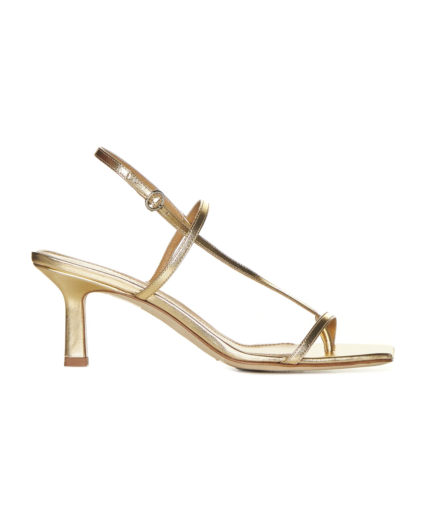 aeyde Sandals - Laminated gold