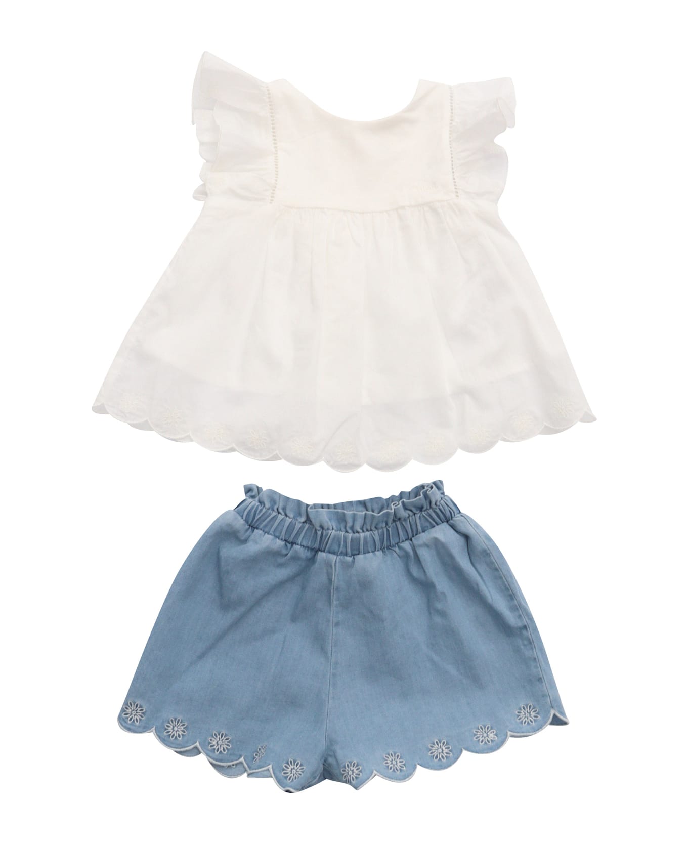Chloé Shorts+shirt - WHITE