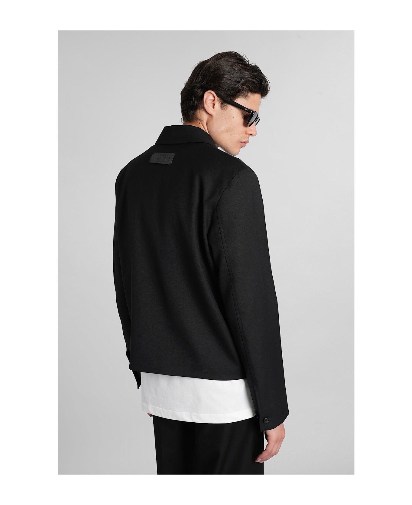 AMIRI Casual Jacket In Black Wool - black