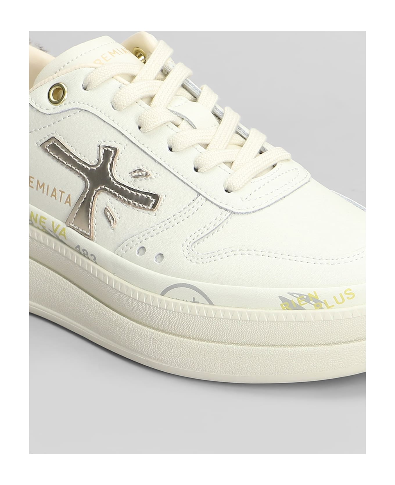Premiata Micol Sneakers In White Leather - white