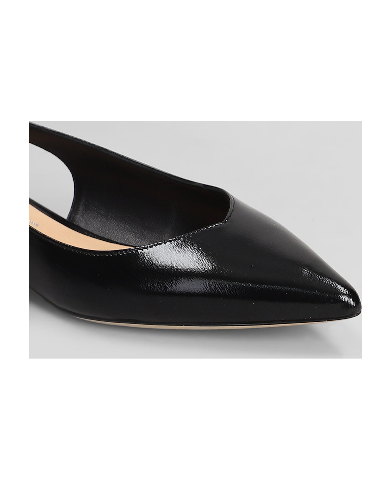 Julie Dee Ballet Flats In Black Leather - black