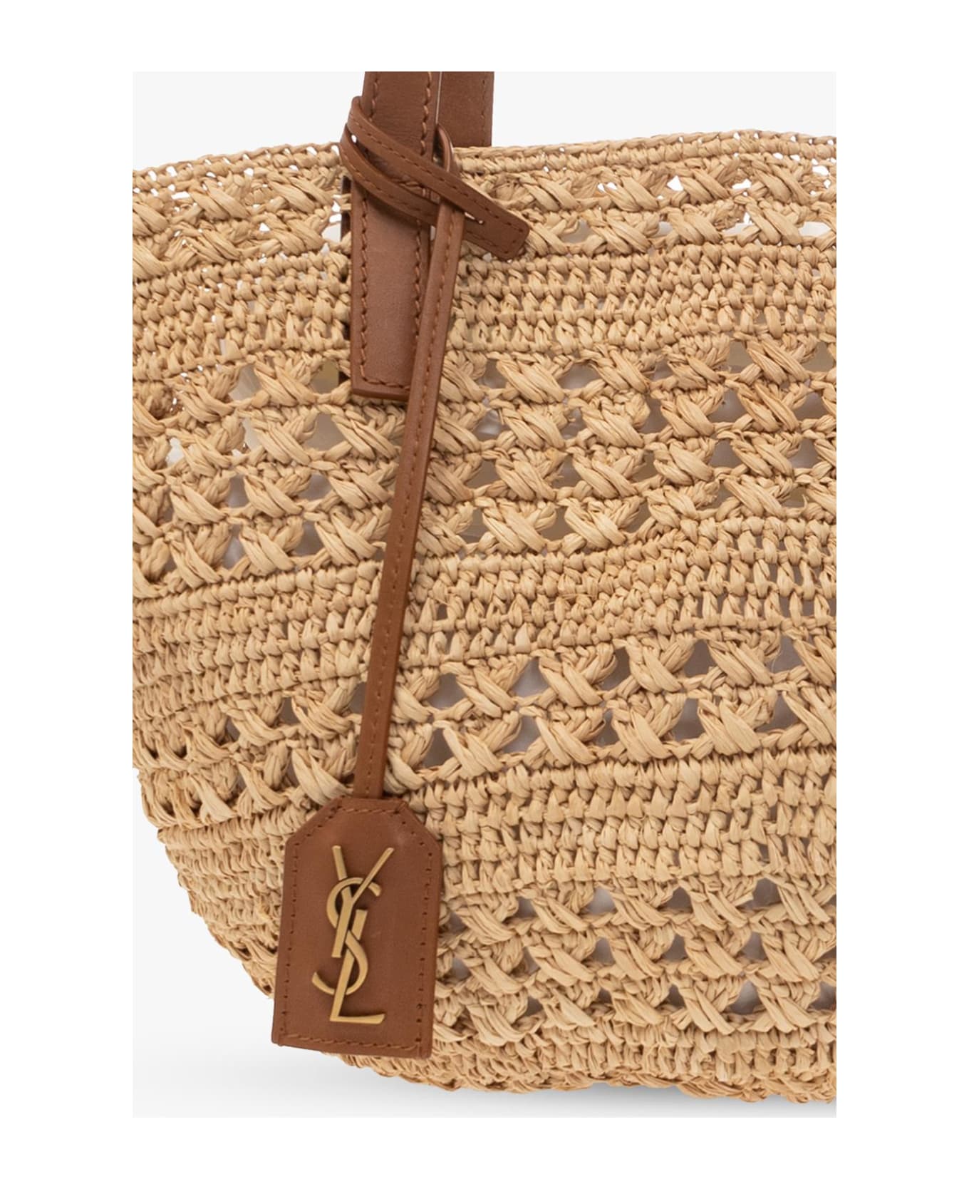 Saint Laurent Logo Pendant Crochet Tote Bag トートバッグ
