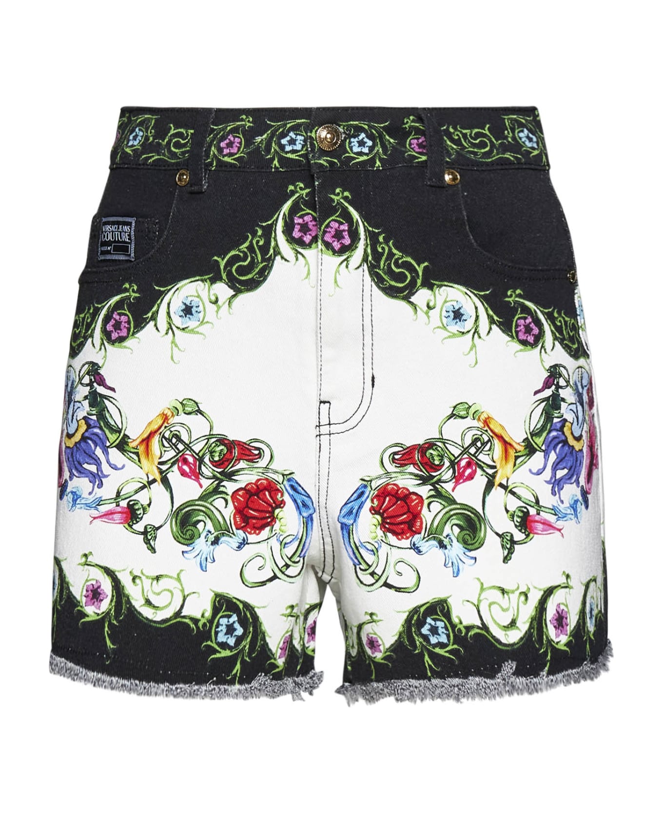 Versace Jeans Couture Short V-emblem Garden - White