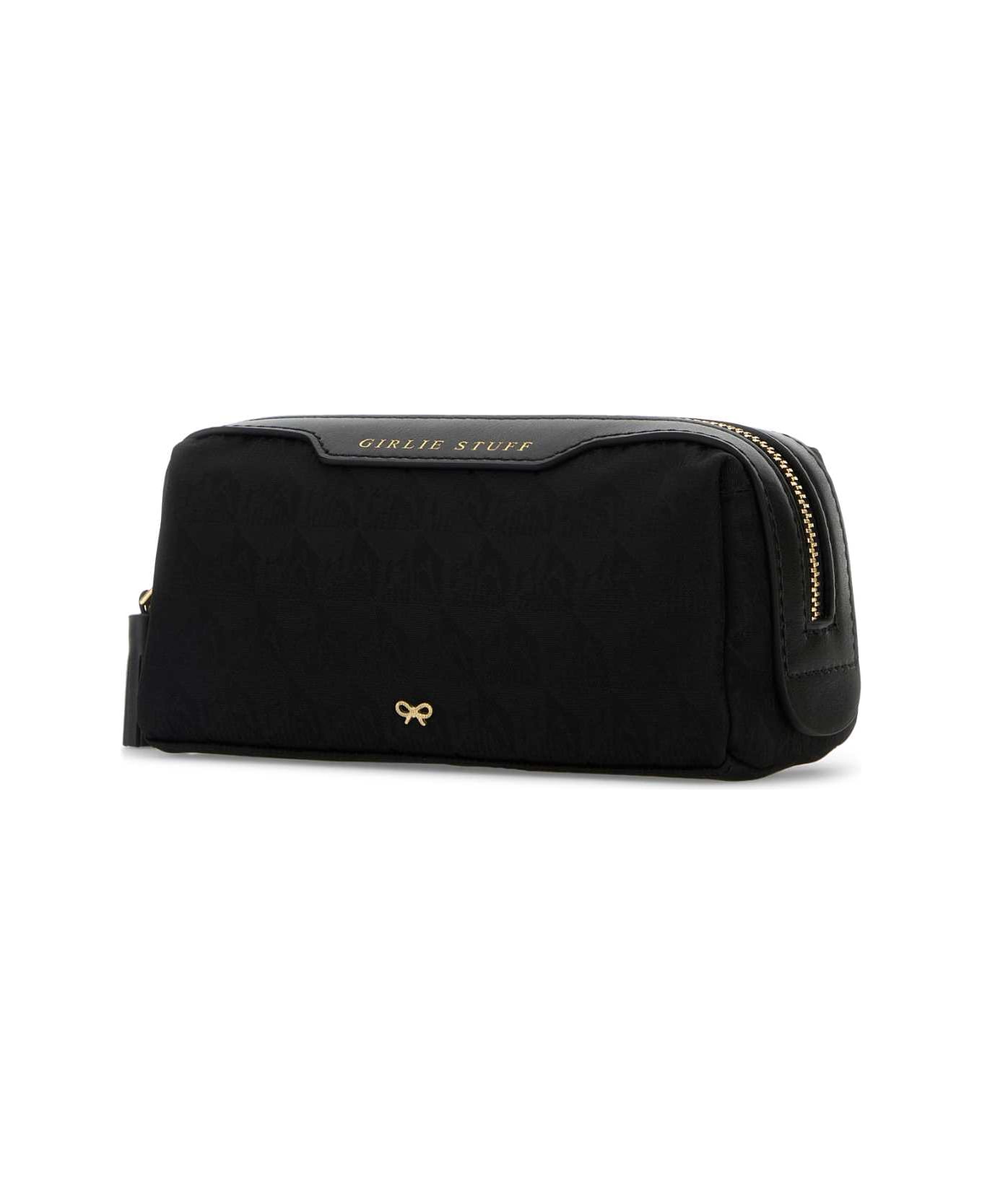 Anya Hindmarch Black Fabric Beauty Case - BLACK