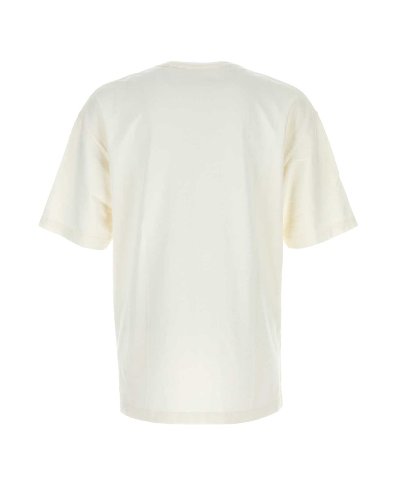 Lemaire White Cotton Oversize T-shirt - LIGHTCREAM