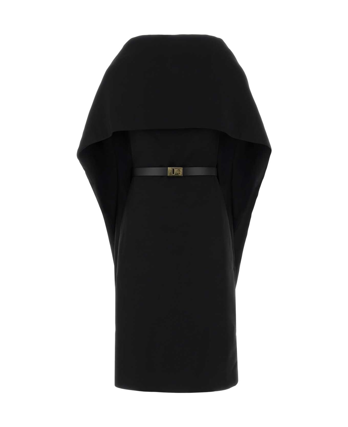 Ferragamo Black Viscose Blend Dress - NERO