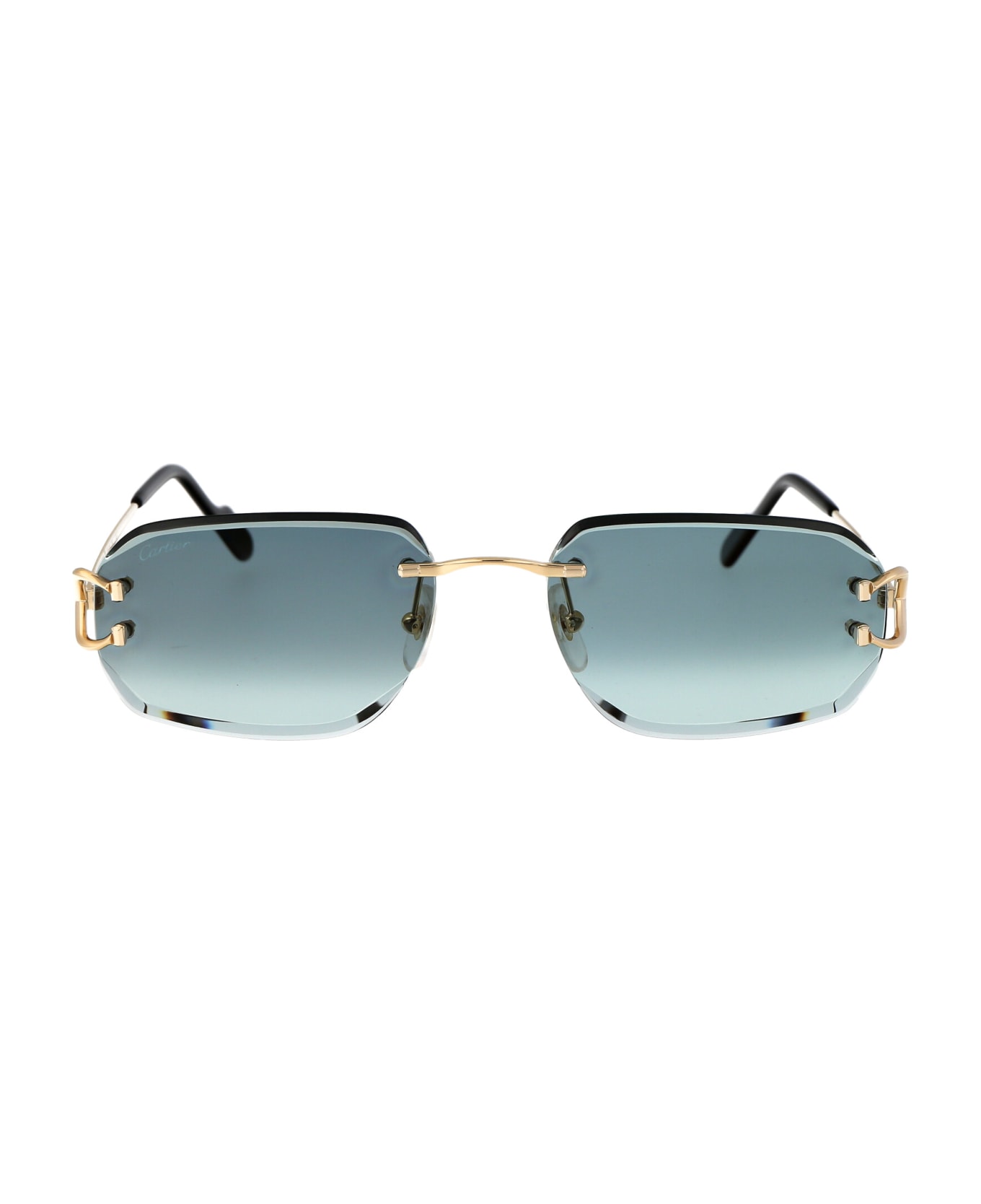 Cartier Eyewear Ct0468s Sunglasses - 003 GOLD GOLD GREEN