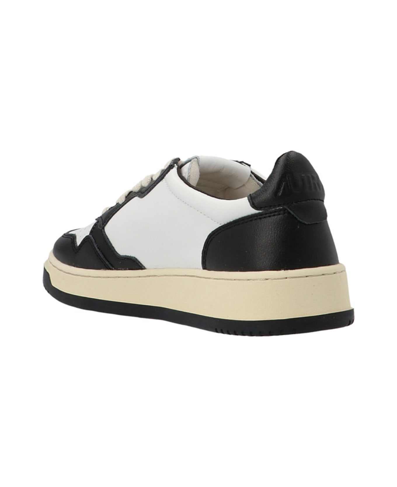 Autry Black And White Two-tone Leather Medalist Low Sneakers - White/black スニーカー