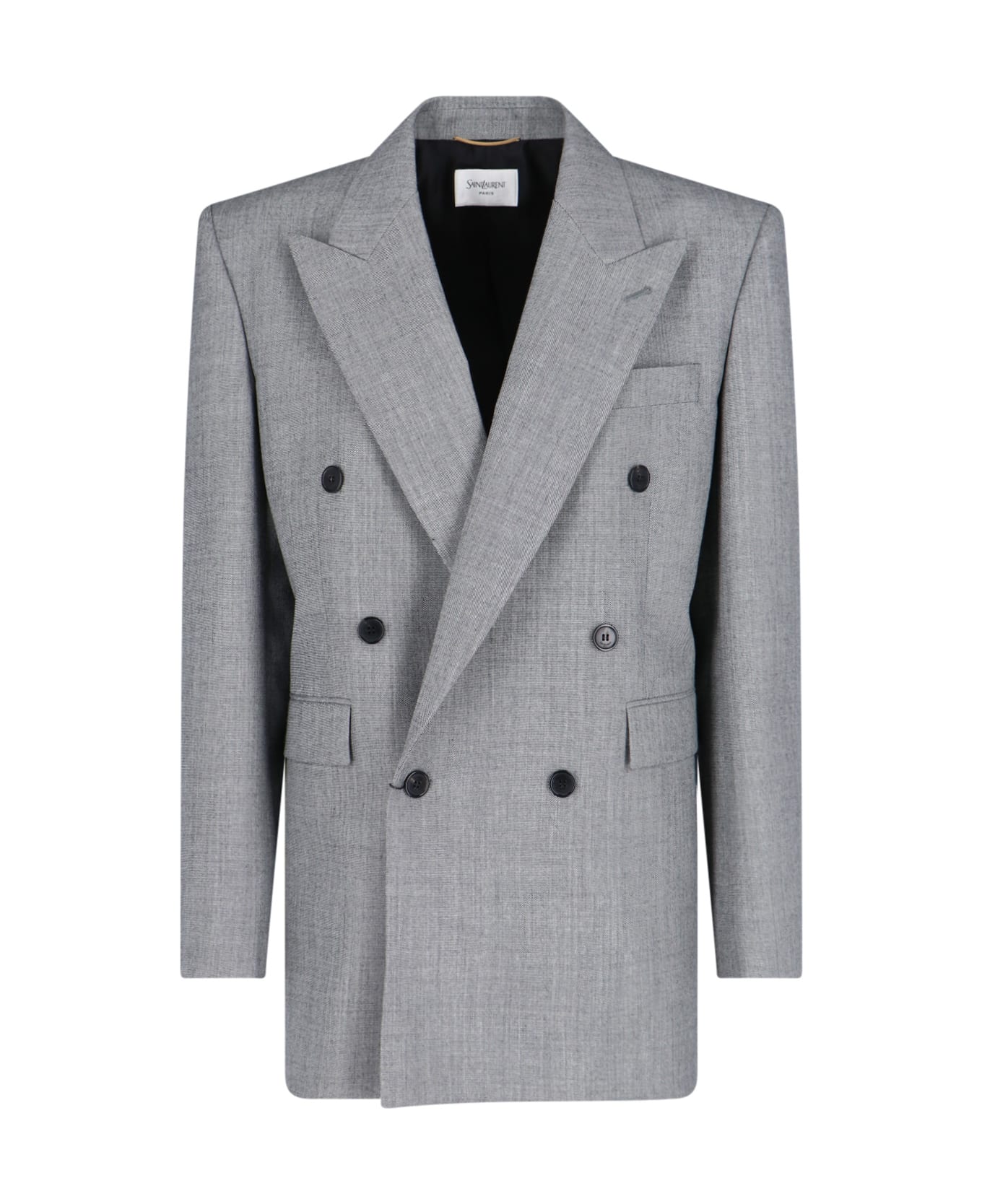 Saint Laurent Double-breasted Wool Blazer - GREY ブレザー