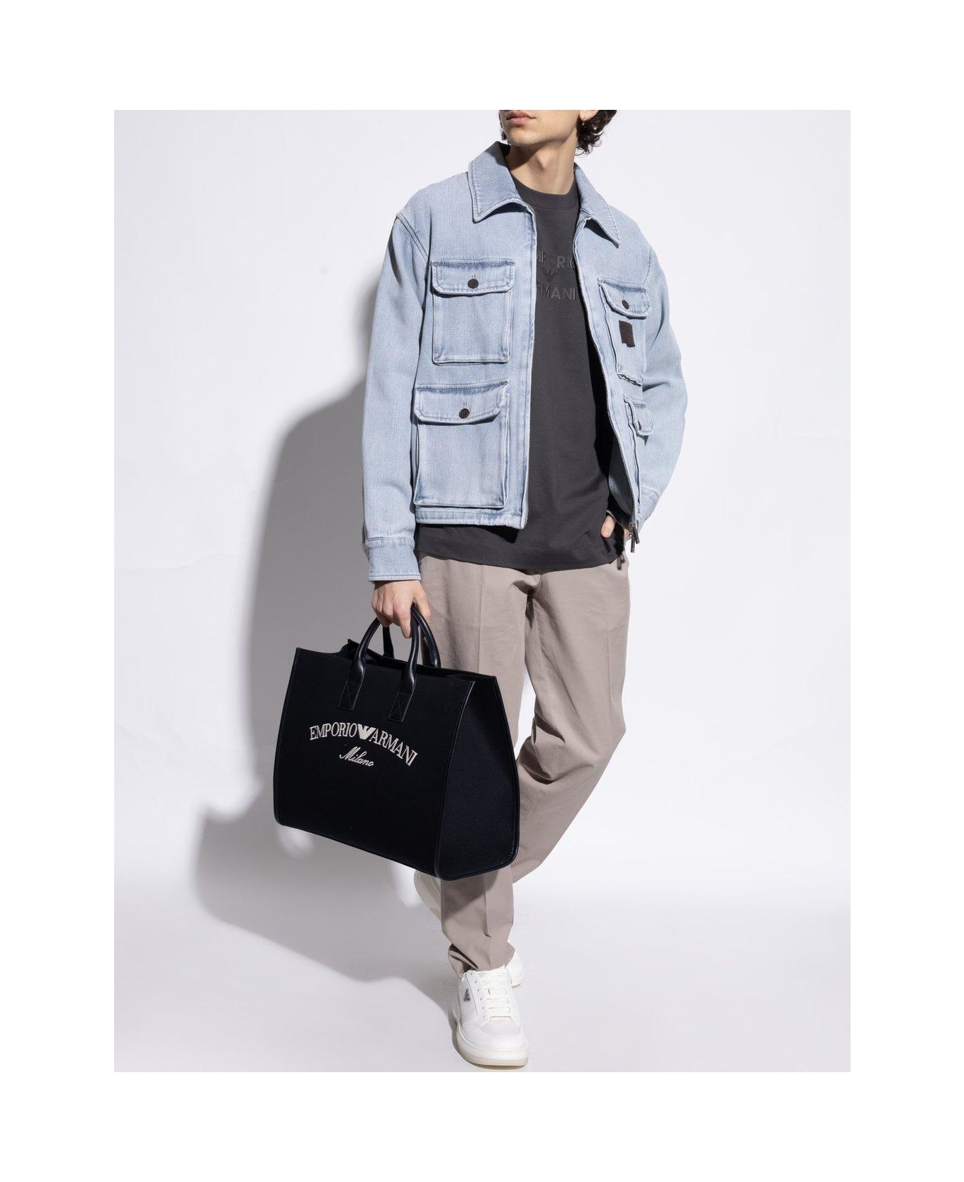 Emporio Armani Sneakers With Logo - White