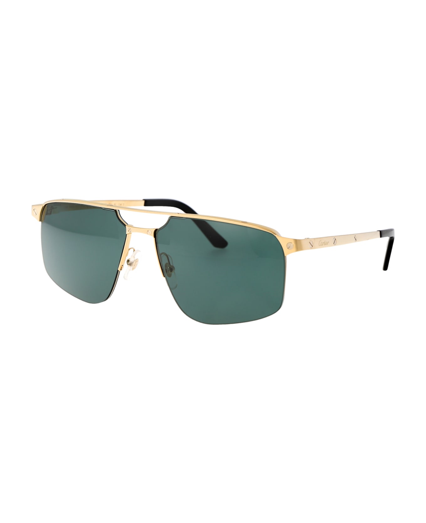 Cartier Eyewear Ct0385s Sunglasses - 002 GOLD GOLD GREEN