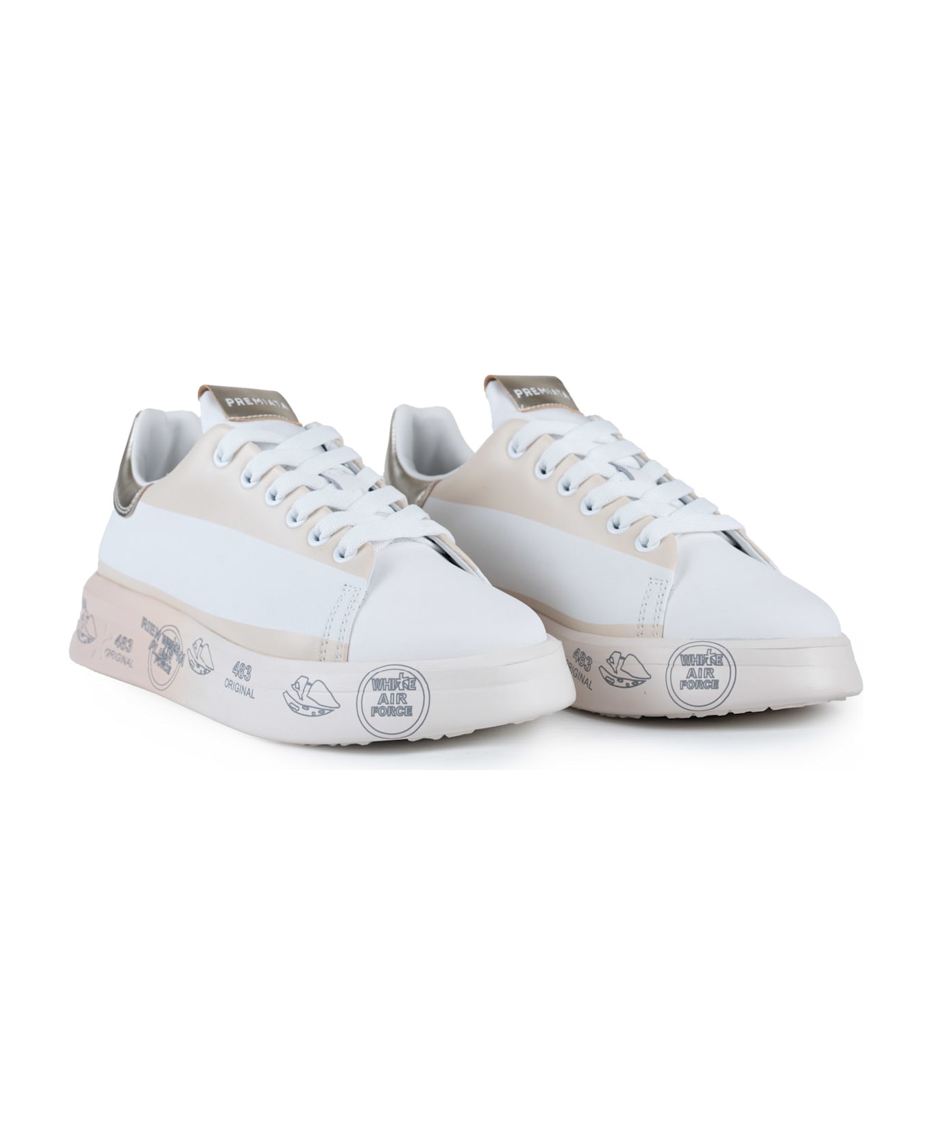 Premiata Sneakers Belle 7452 - Bianco/rosa