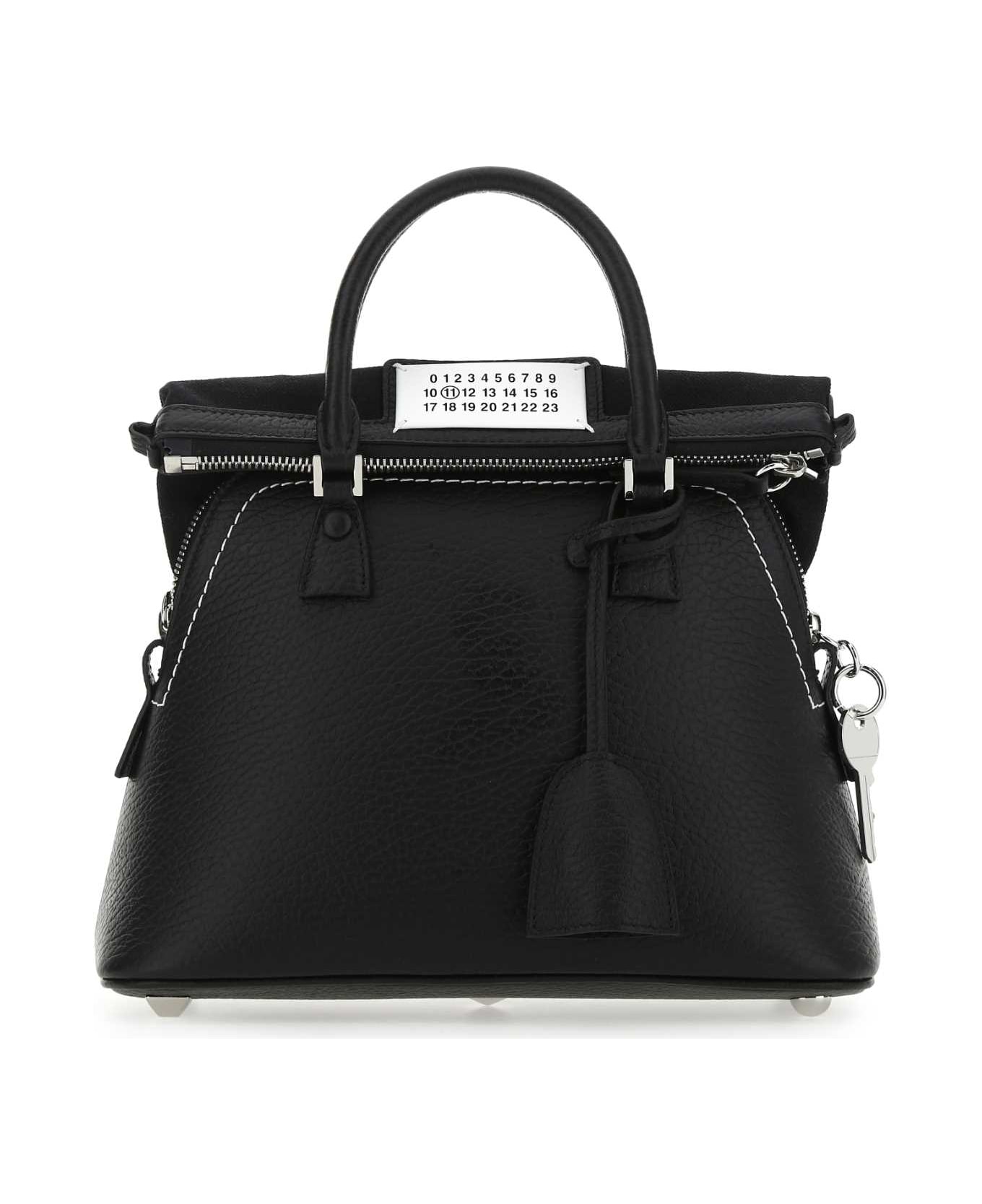Maison Margiela Black Leather Mini 5ac Handbag - T8013