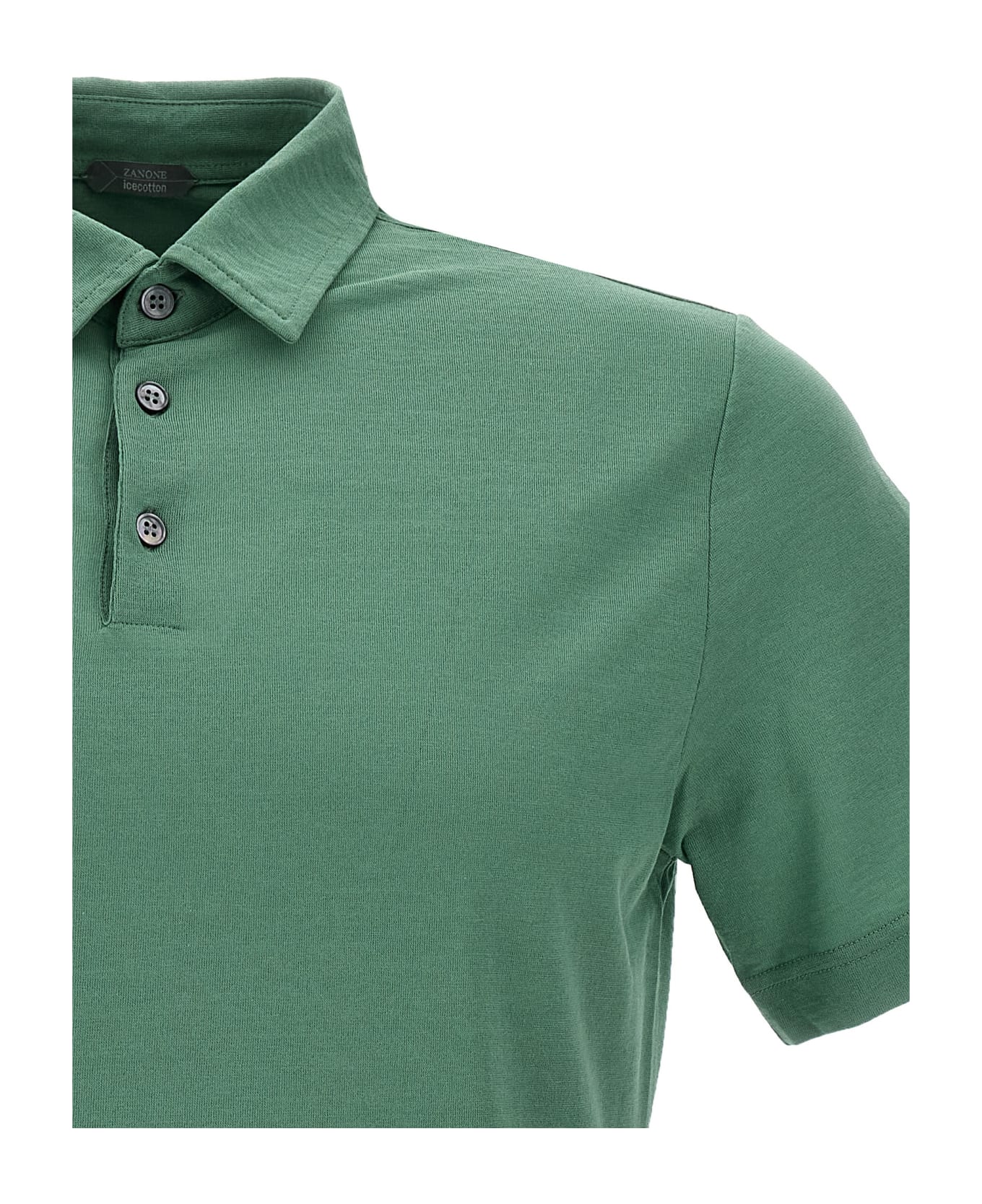 Zanone Ice Cotton Polo Shirt Zanone - GREEN ポロシャツ