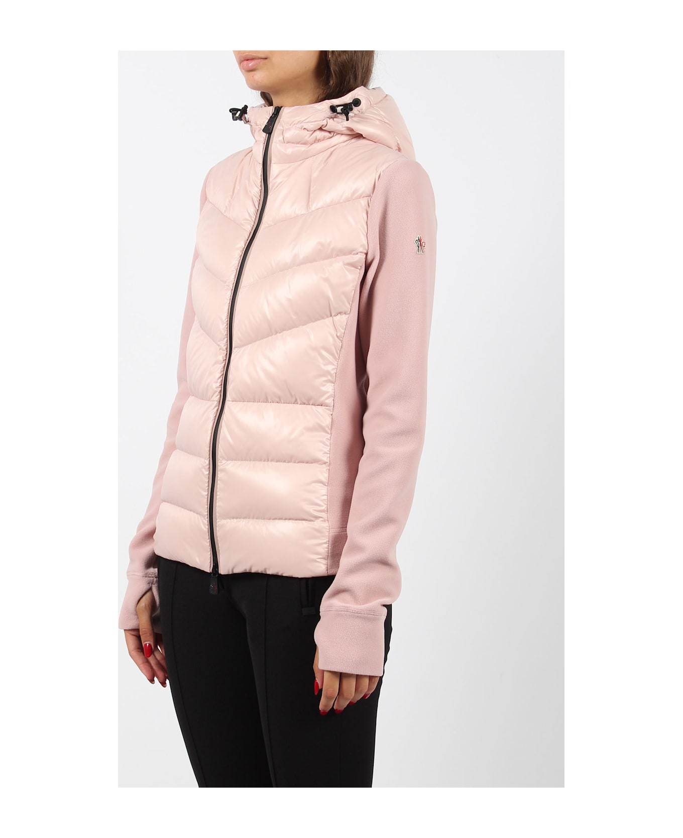 Moncler Grenoble Technical Fleece And Nylon Jacket - Light Pink & Purple