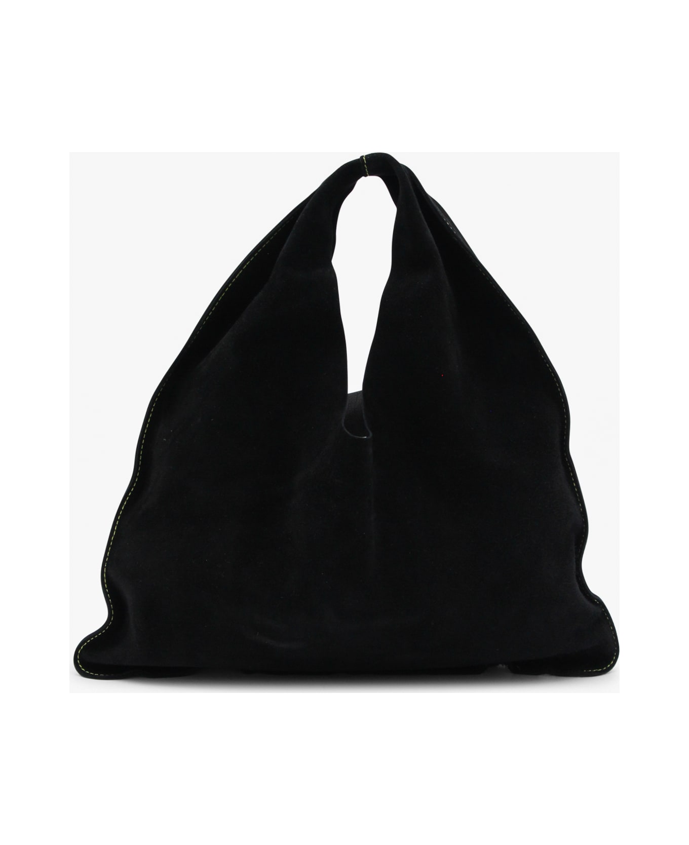 The Row Black Leather Bidle Small Shoulder Bag - BLACK/LEMON