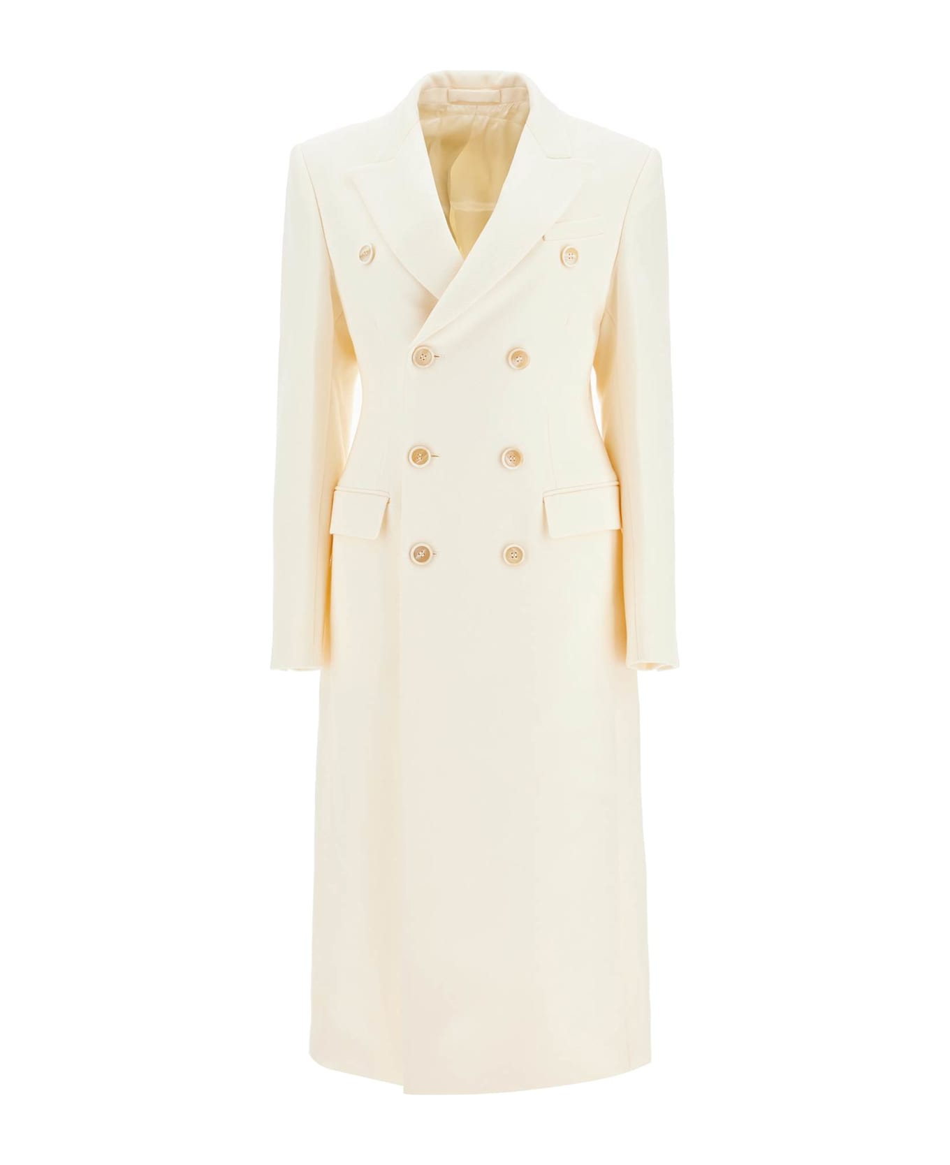 WARDROBE.NYC Double-breasted Maxi Coat - OFF WHITE (White)