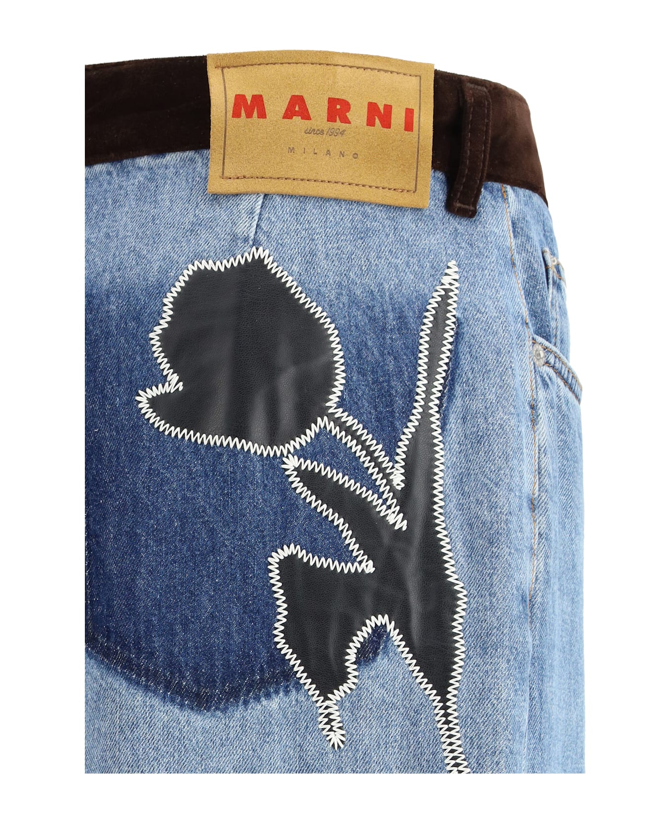 Marni Cotton Pants With Contrasted Waistband