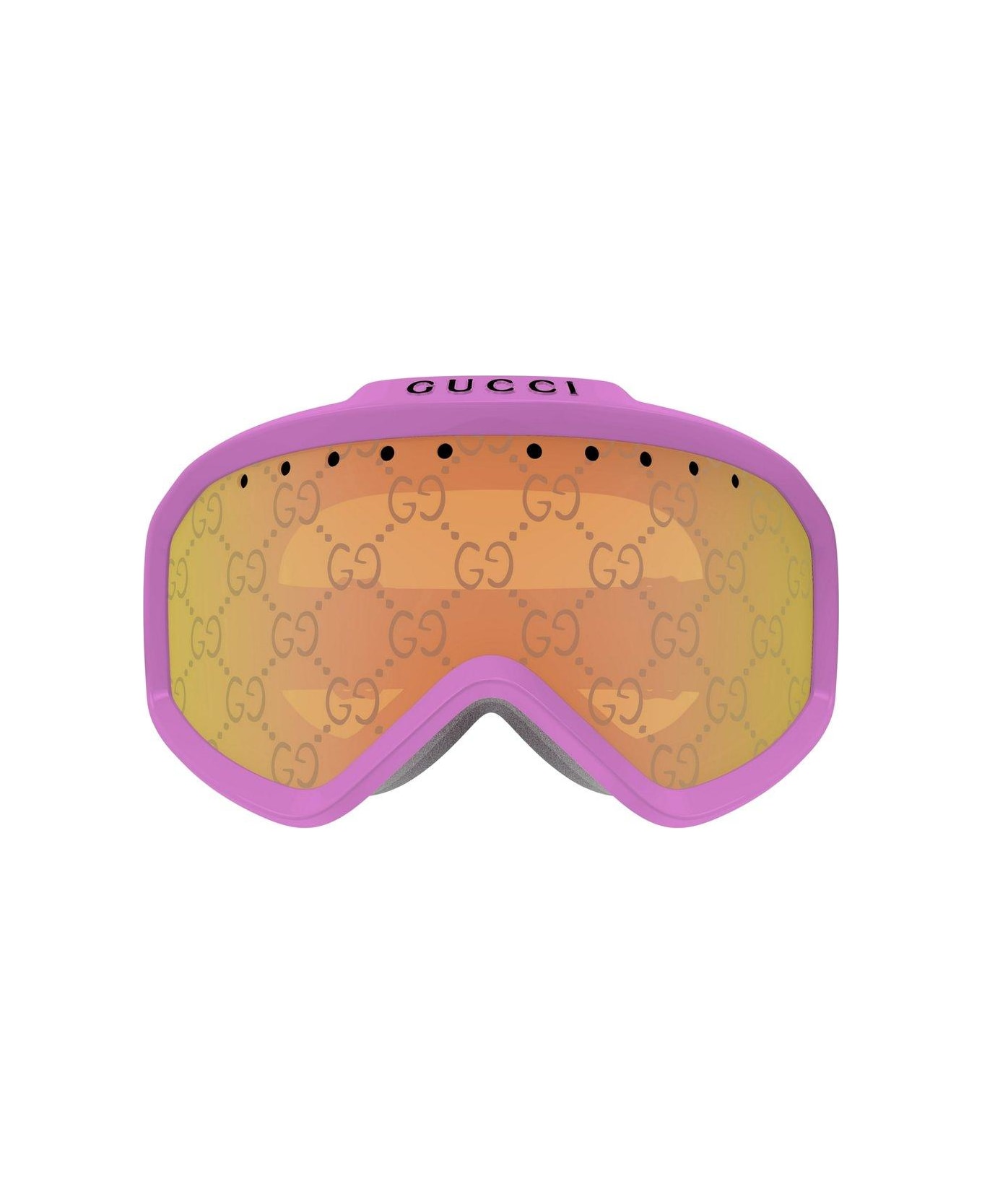 Gucci Eyewear Ski Oversized Frame Goggles Sunglasses - 004 PINK MULTICOLOR YELLOW