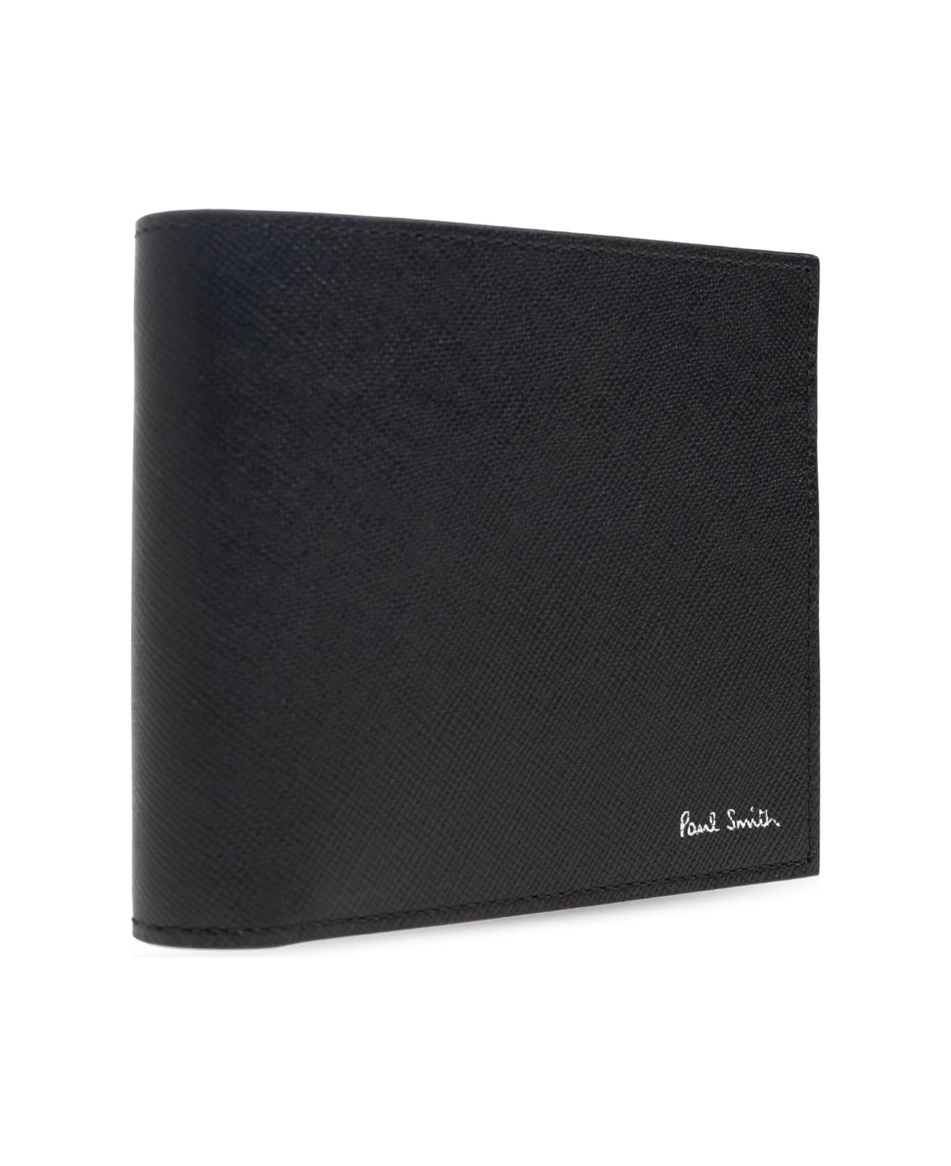 Paul Smith Leather Wallet With Logo - Black