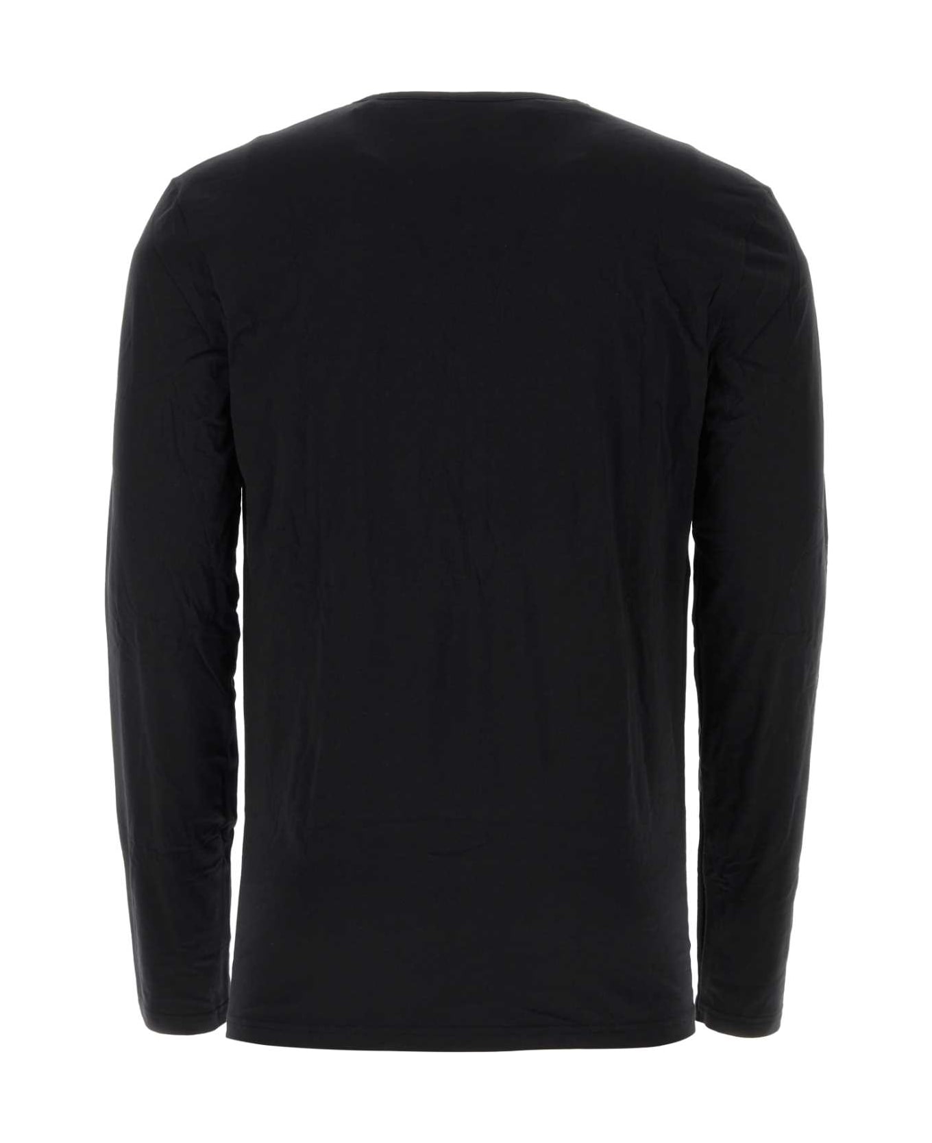 Versace Two-tones Stretch Cotton T-shirt Set - BIANCONERO