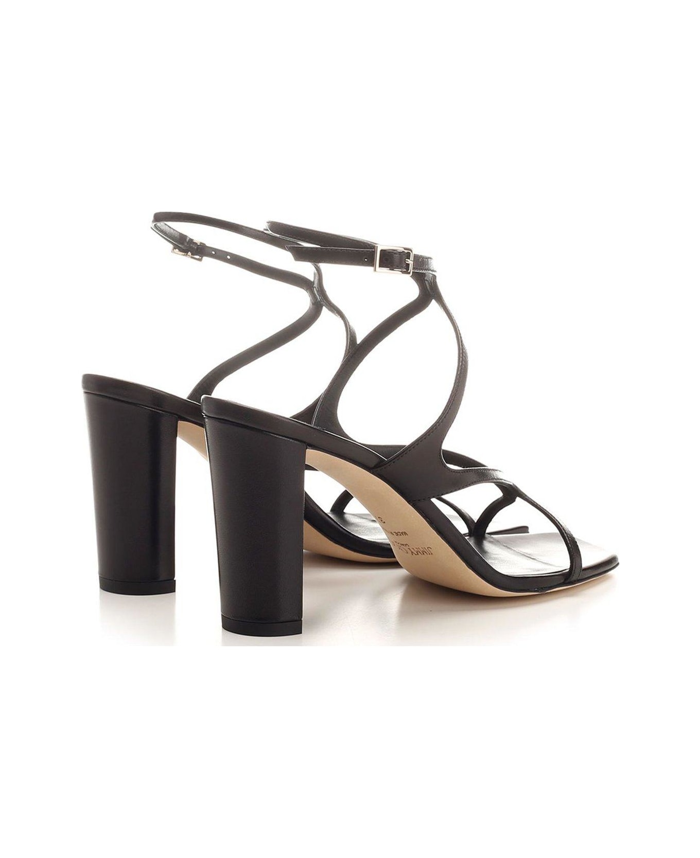 Jimmy Choo Azie 85 Ankle Strap Sandals - NERO