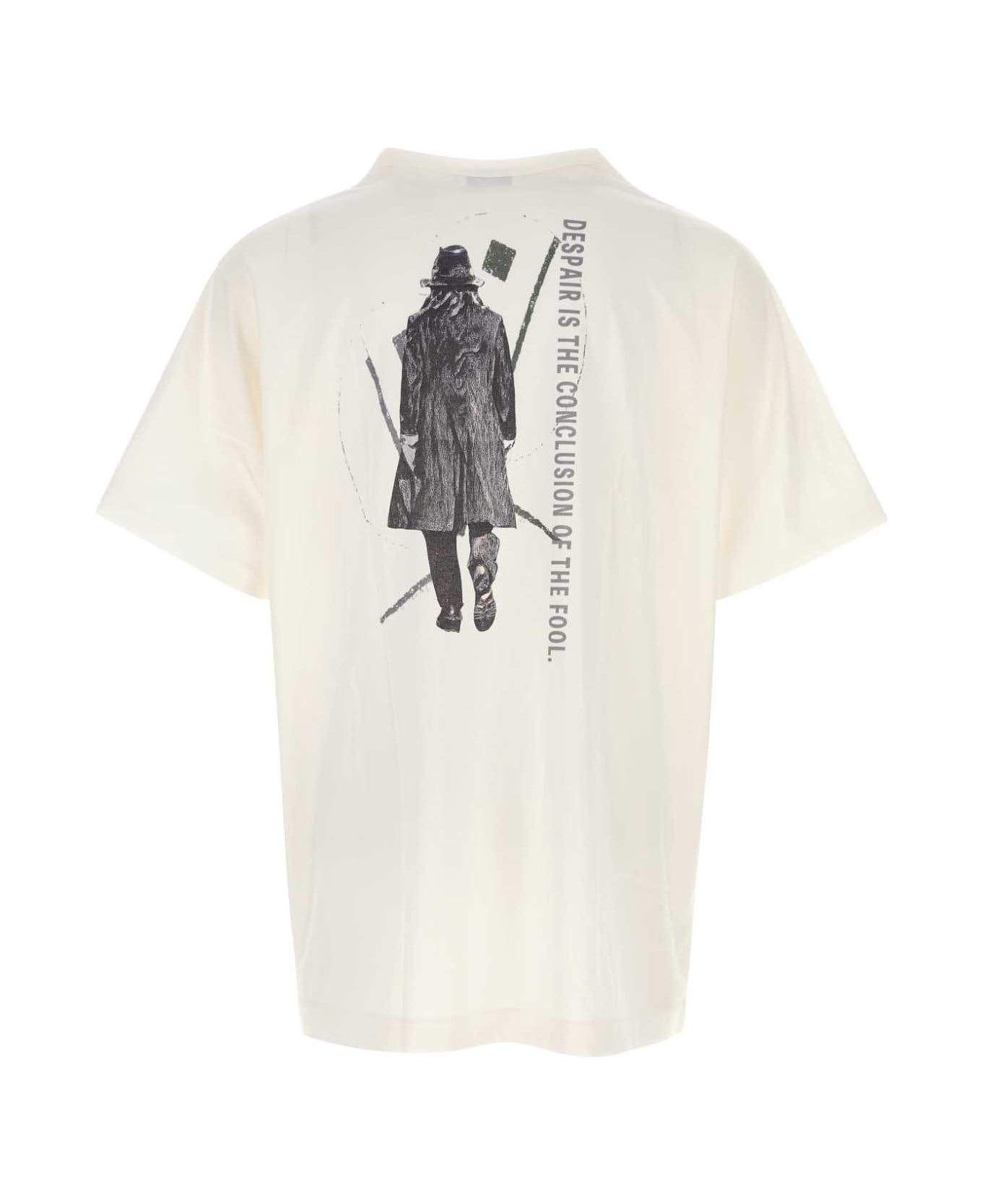 Yohji Yamamoto White Cotton Oversize T-shirt - OFFWHITE