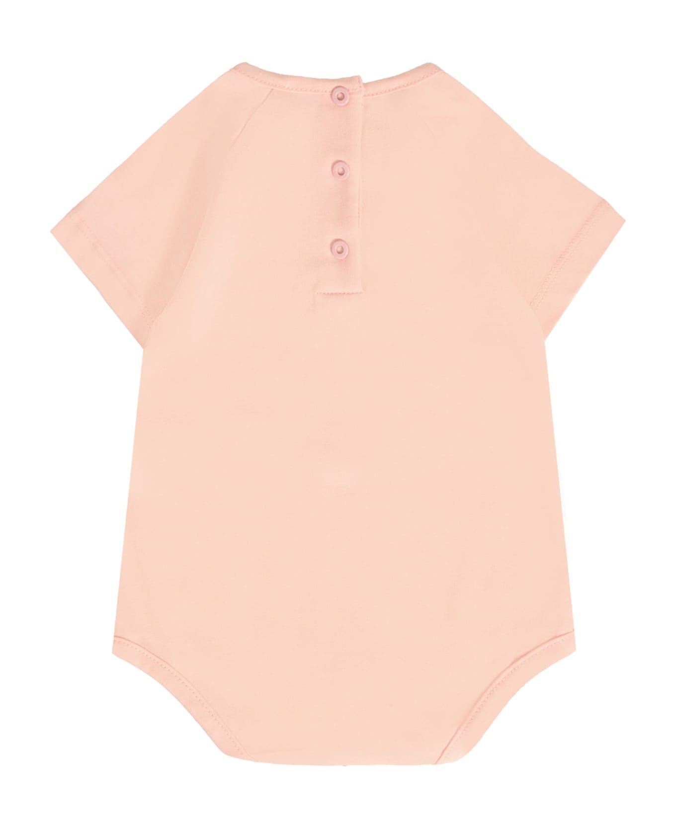 Etro Pink Babygrow Set For Baby Girl With Pegasus - Pink