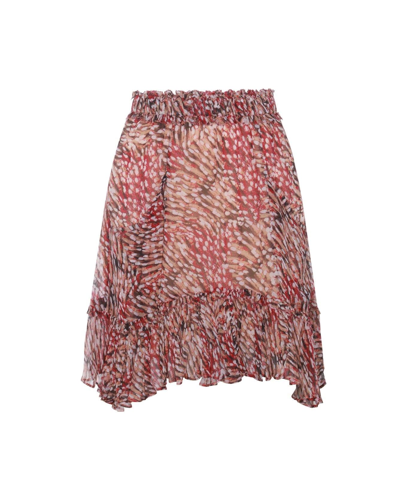 Marant Étoile Veronique High-waist Pleated Midi Skirt - Fuchsia スカート