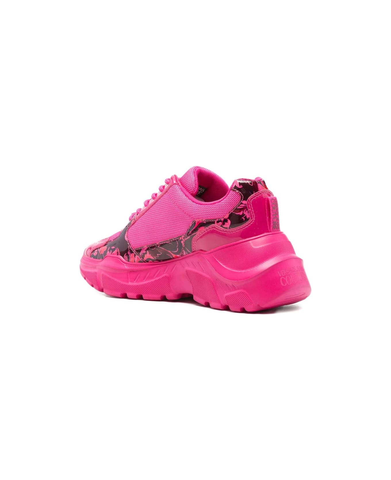 Versace Jeans Couture Chunky Sneakers With Appliqué - Fuchsia