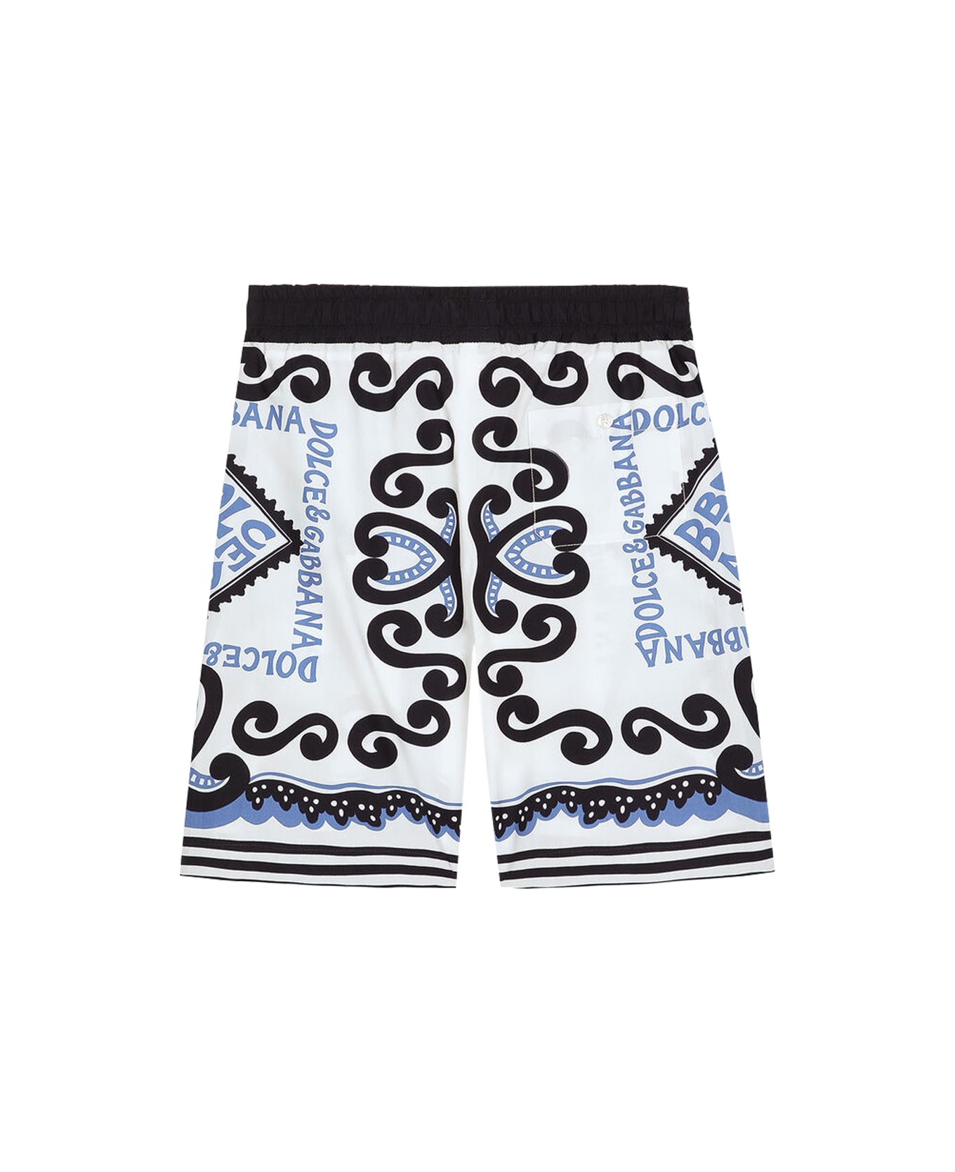 Dolce & Gabbana Marine Print Poplin Bermuda Shorts - Multicolor