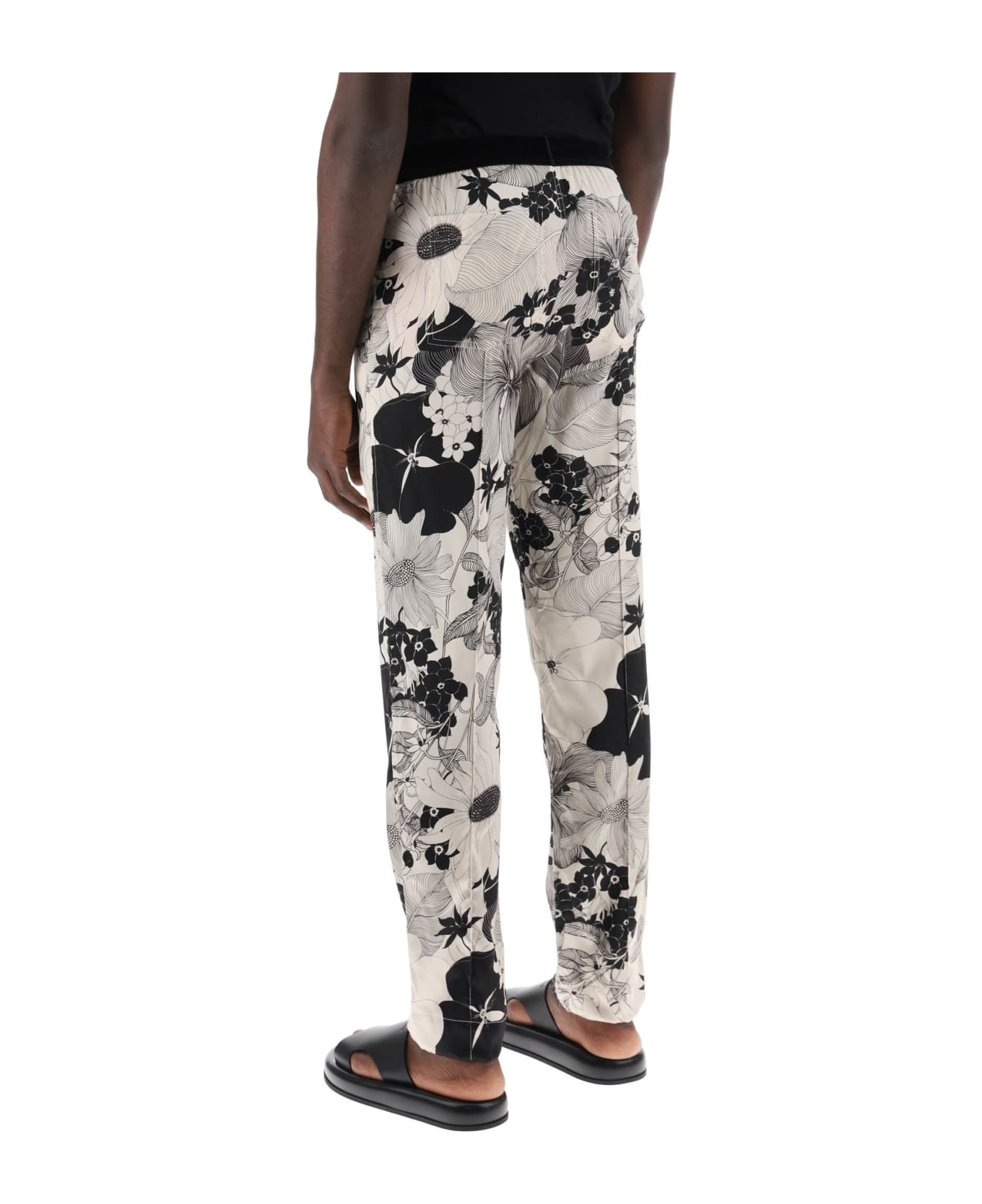 Tom Ford Pajama Pants In Floral Silk - NERO RIGATO