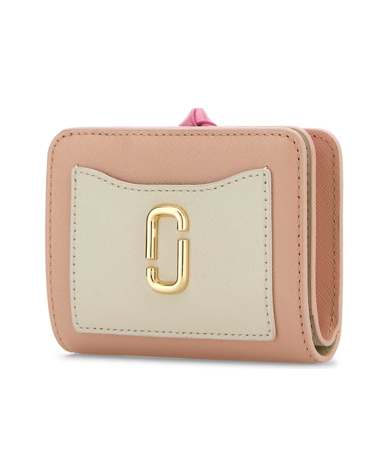 Marc Jacobs Pink Leather Mini Utility Snapshot Wallet - ROSEMULTI