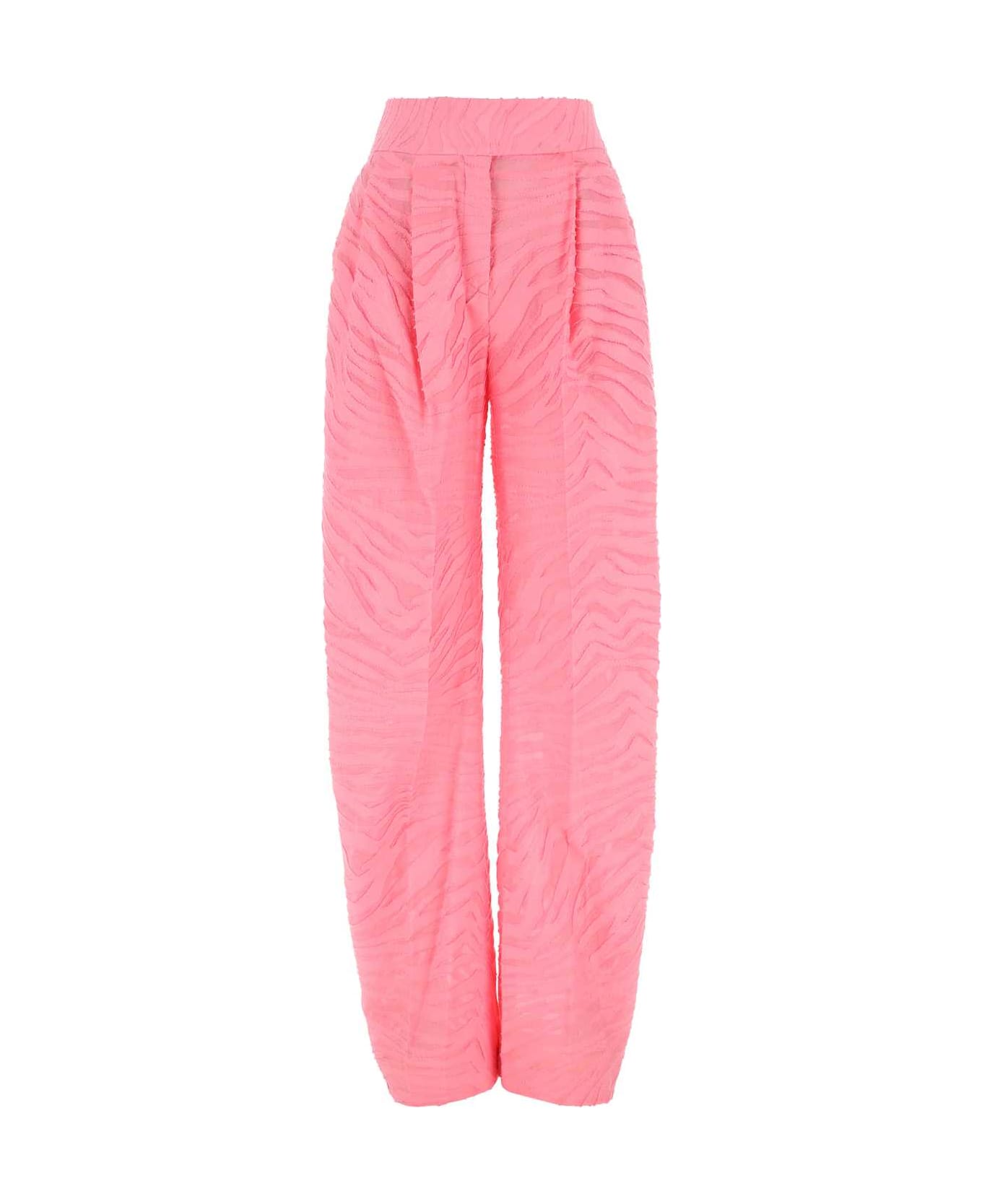 The Attico Pink Cotton Blend Wide-leg Gary Pant - 119