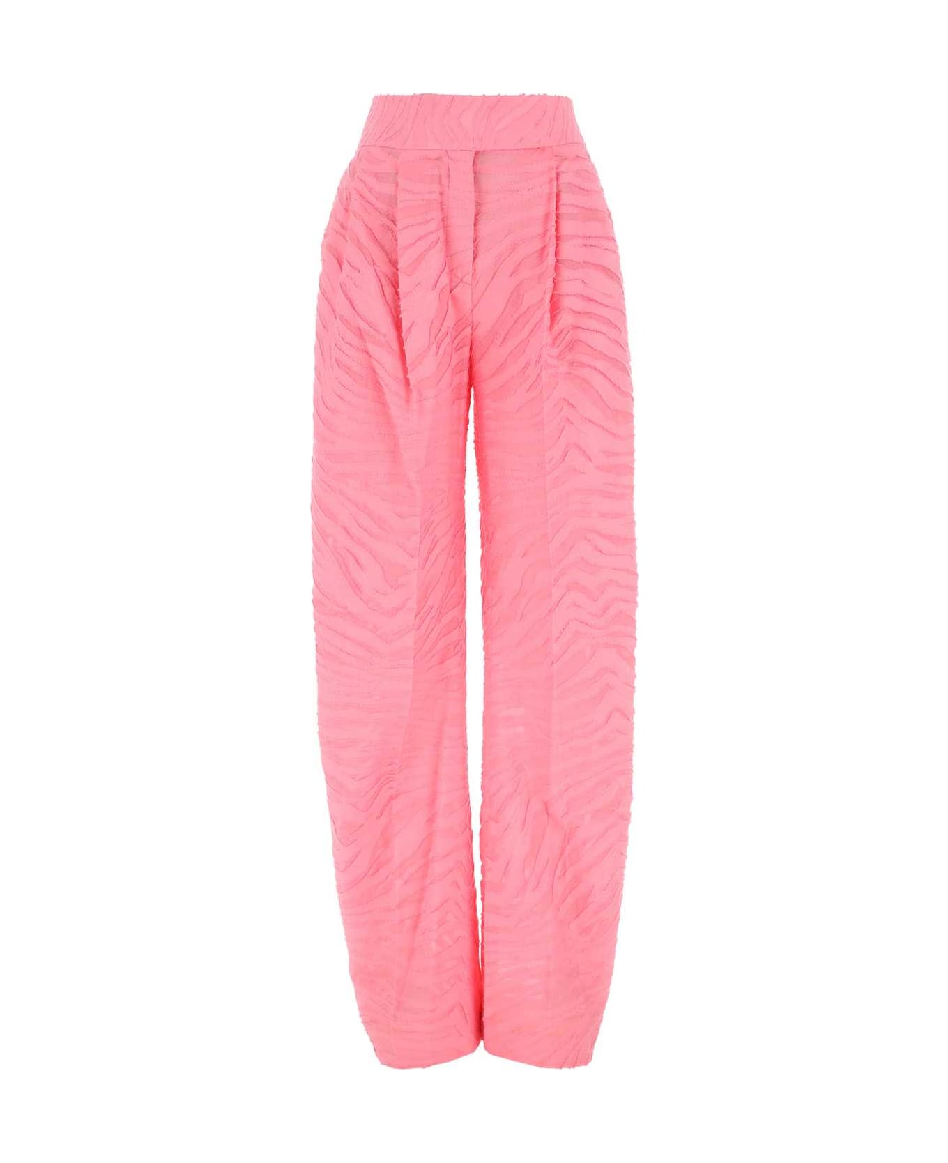 The Attico Pink Cotton Blend Wide-leg Gary Pant - 119 ボトムス