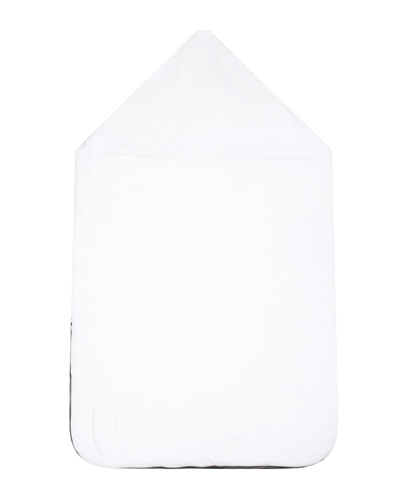 Balmain White Sleeping Bag For Babykids With Logo - White