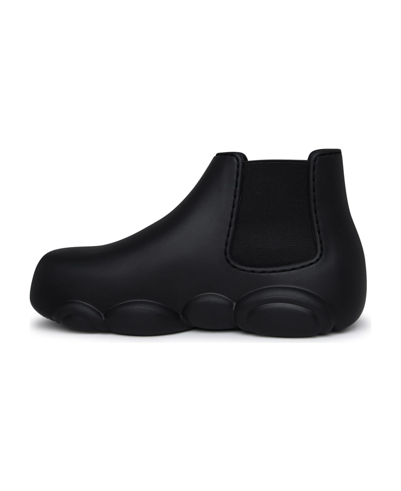 Moschino Black Rubber Ankle Boots - Black
