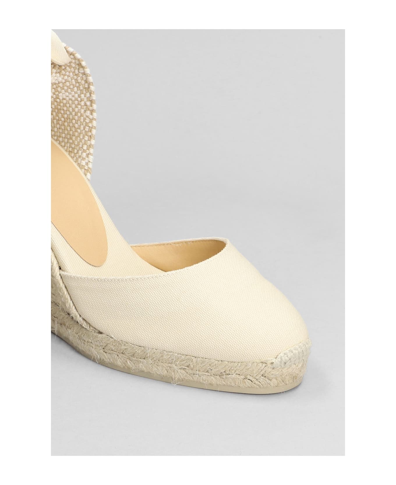 Castañer Carina-8-001 Wedges In Beige Canvas - beige