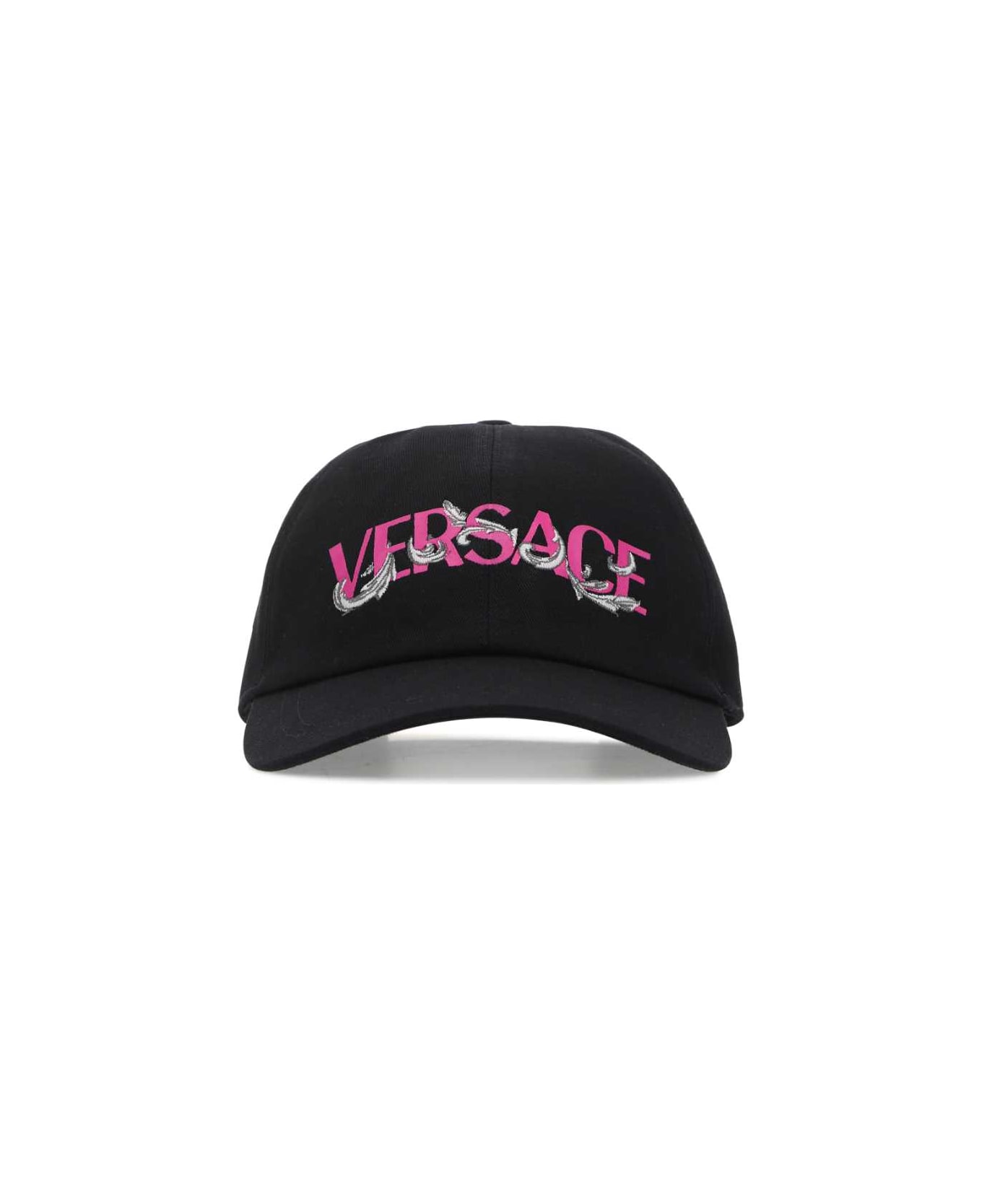 Versace Black Cotton Baseball Cap - 2BB50
