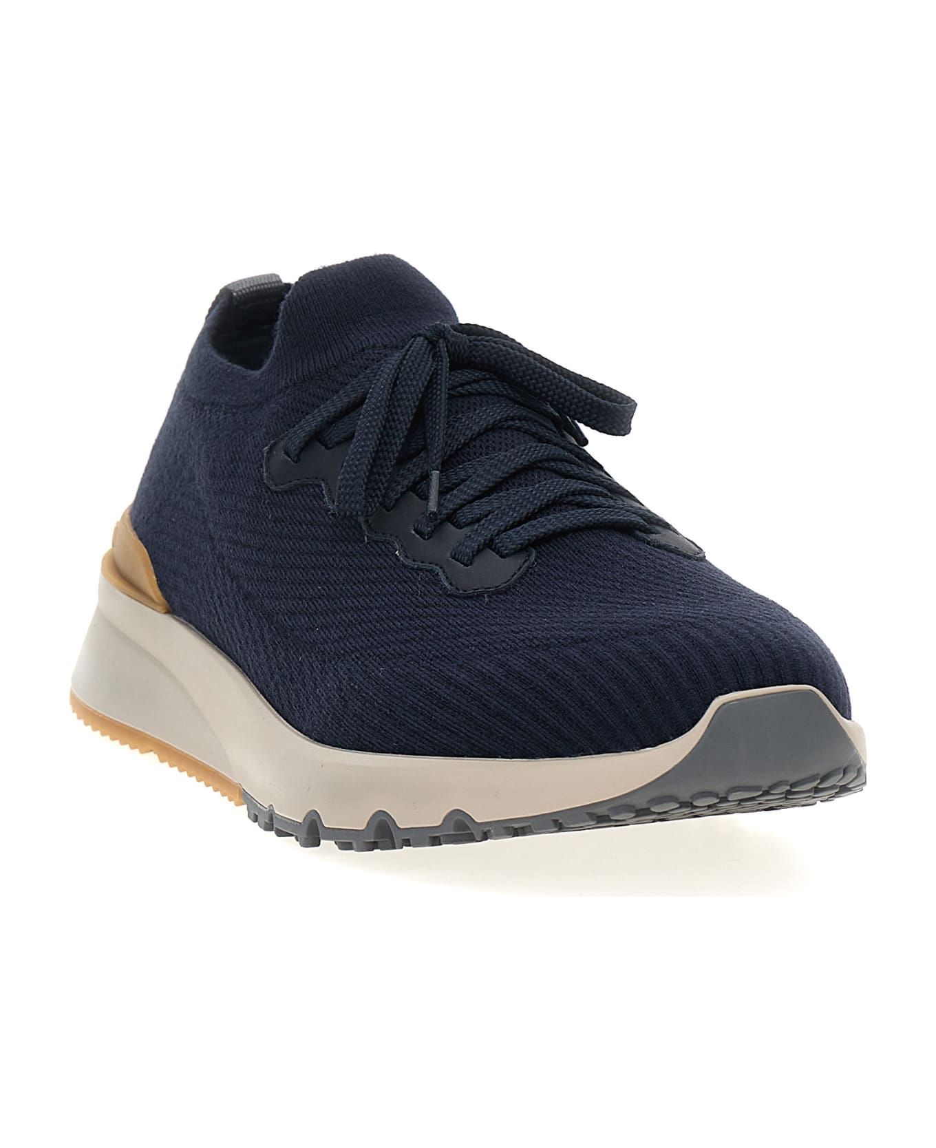 Brunello Cucinelli Knitted Sneakers - Blue