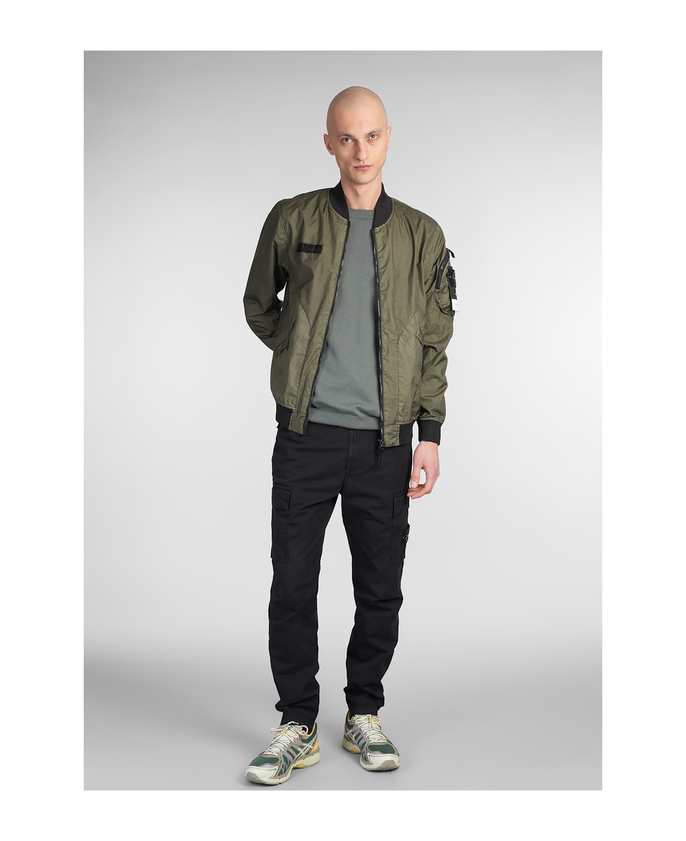 Stone Island Bomber In Green Polyamide - GREEN