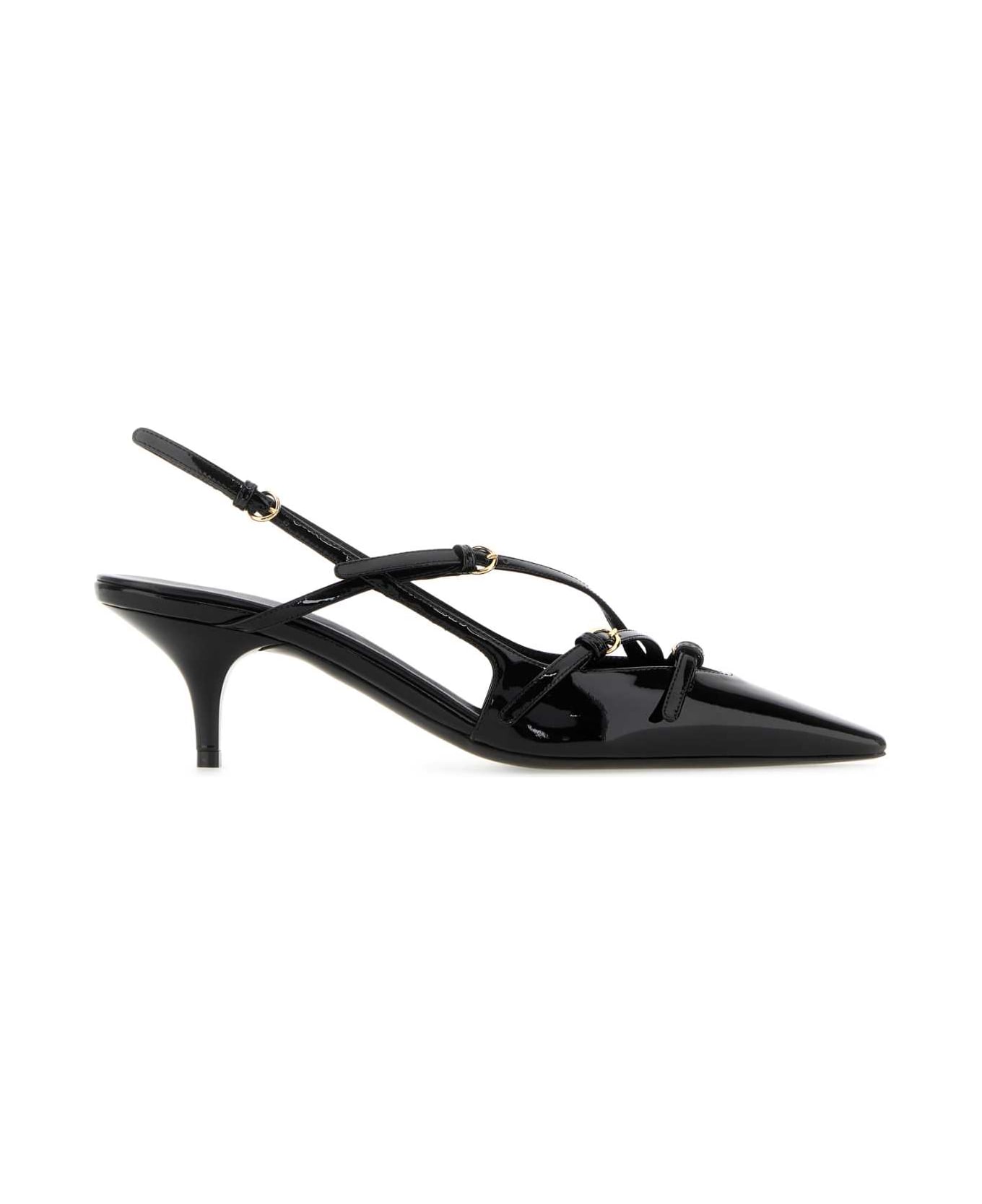 Miu Miu Black Leather Pumps - Black