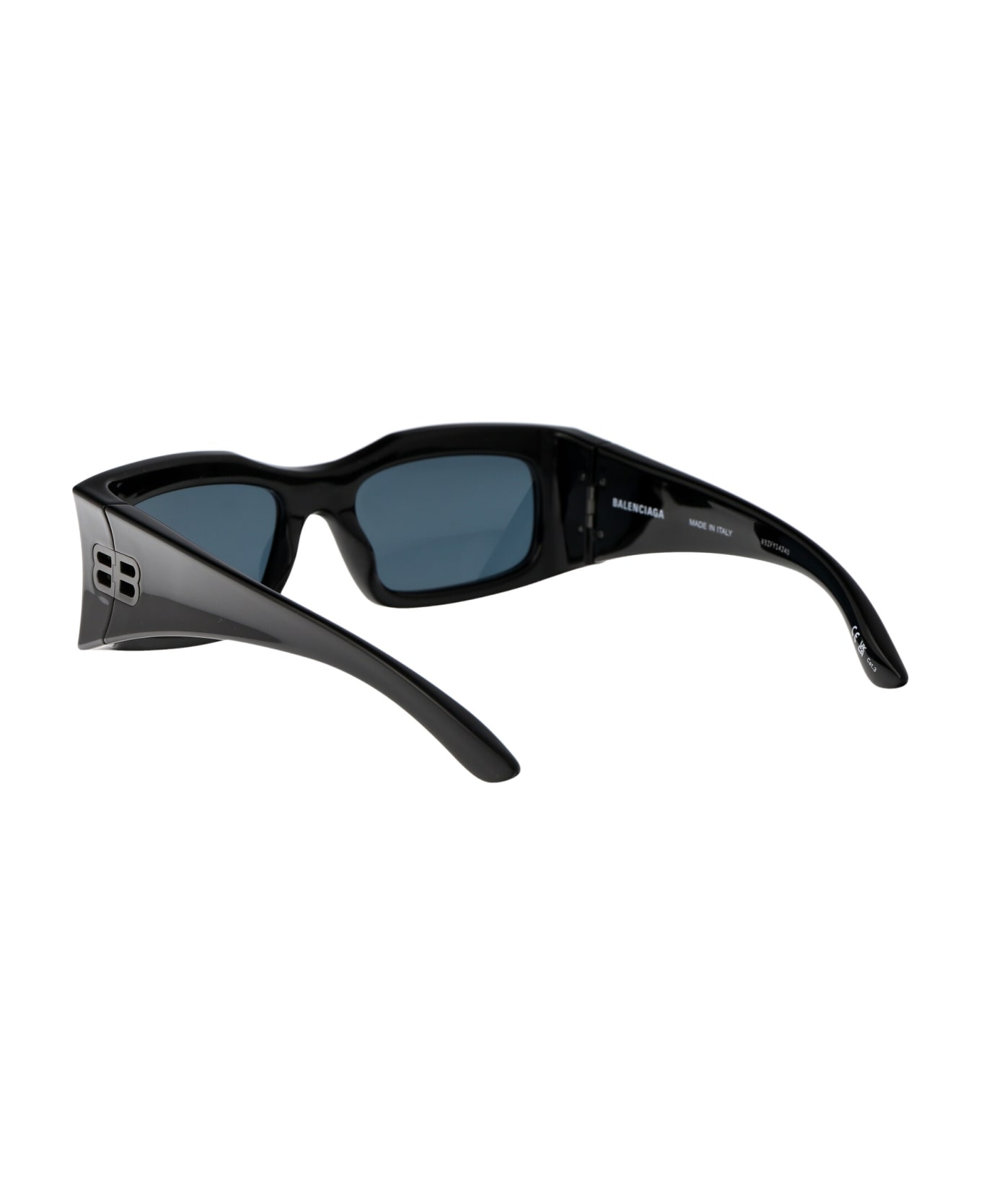 Balenciaga Eyewear Bb0291s Sunglasses - 002 BLACK BLACK BLUE サングラス