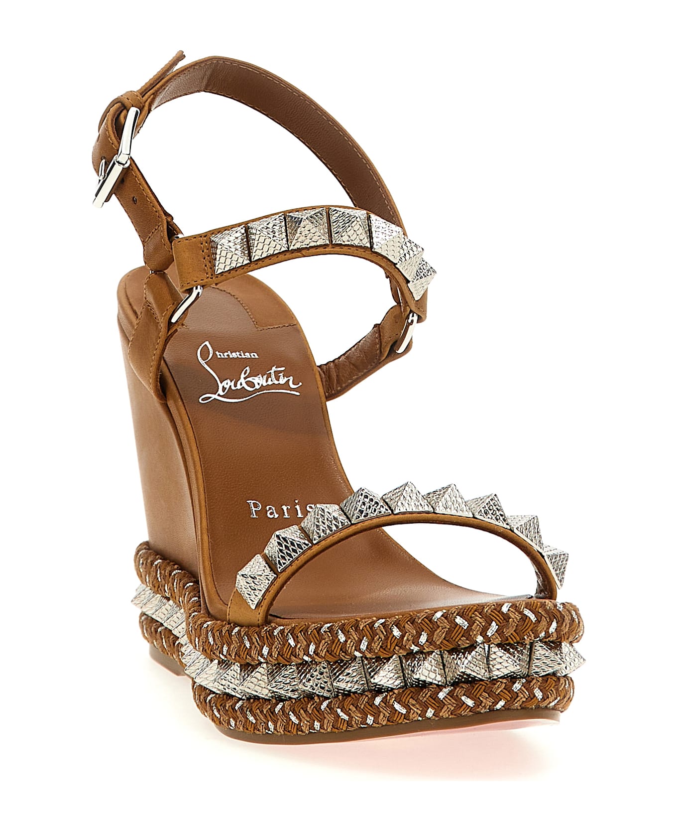 Christian Louboutin 
pyraclou
 Espadrilles - Brown ウェッジシューズ