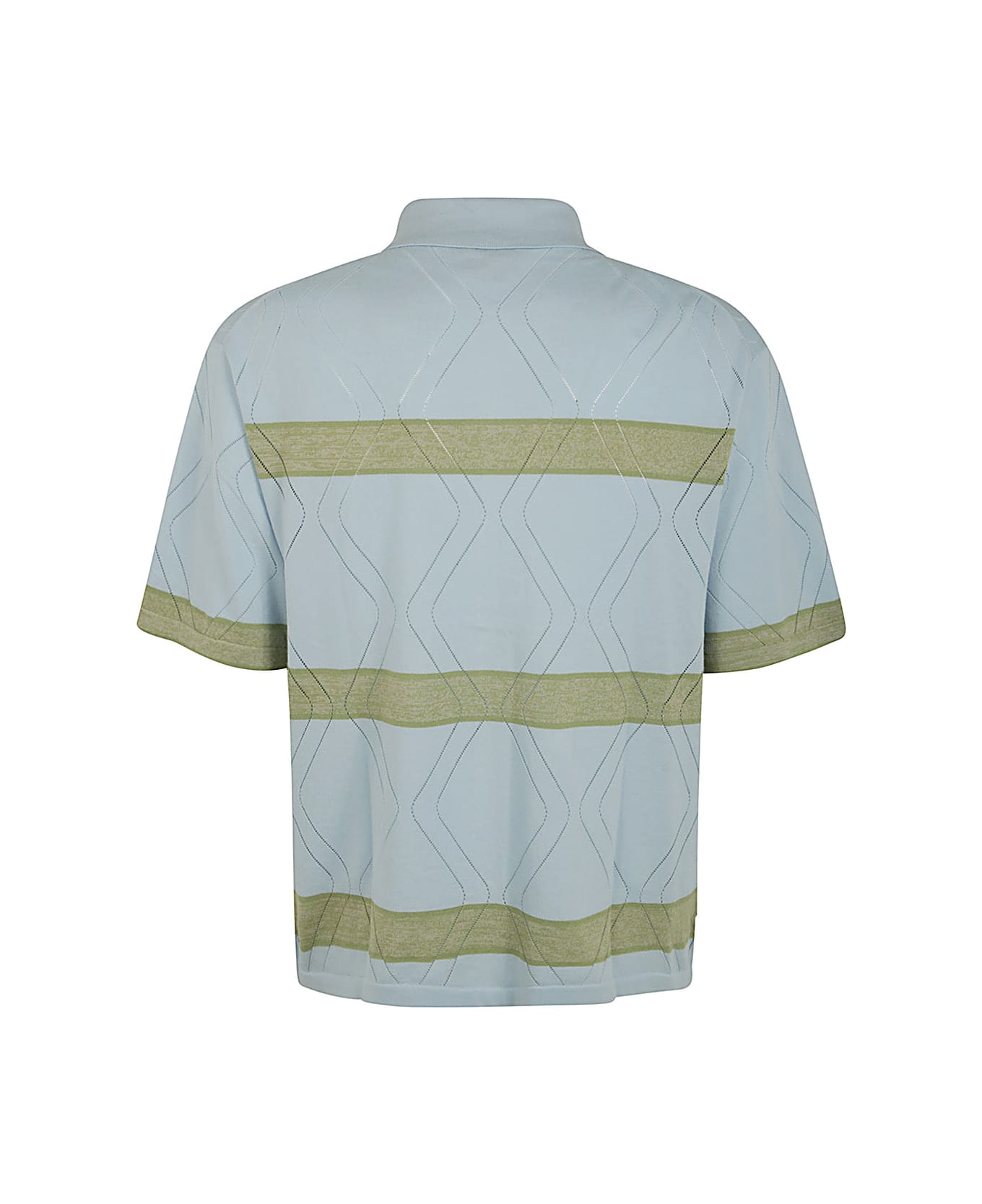 Paul Smith Mens Knitted Ss Shirt - Blues