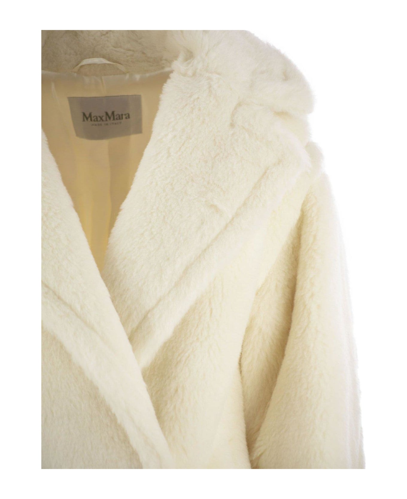 Max Mara Espero Teddy Button-up Short Coat - White コート