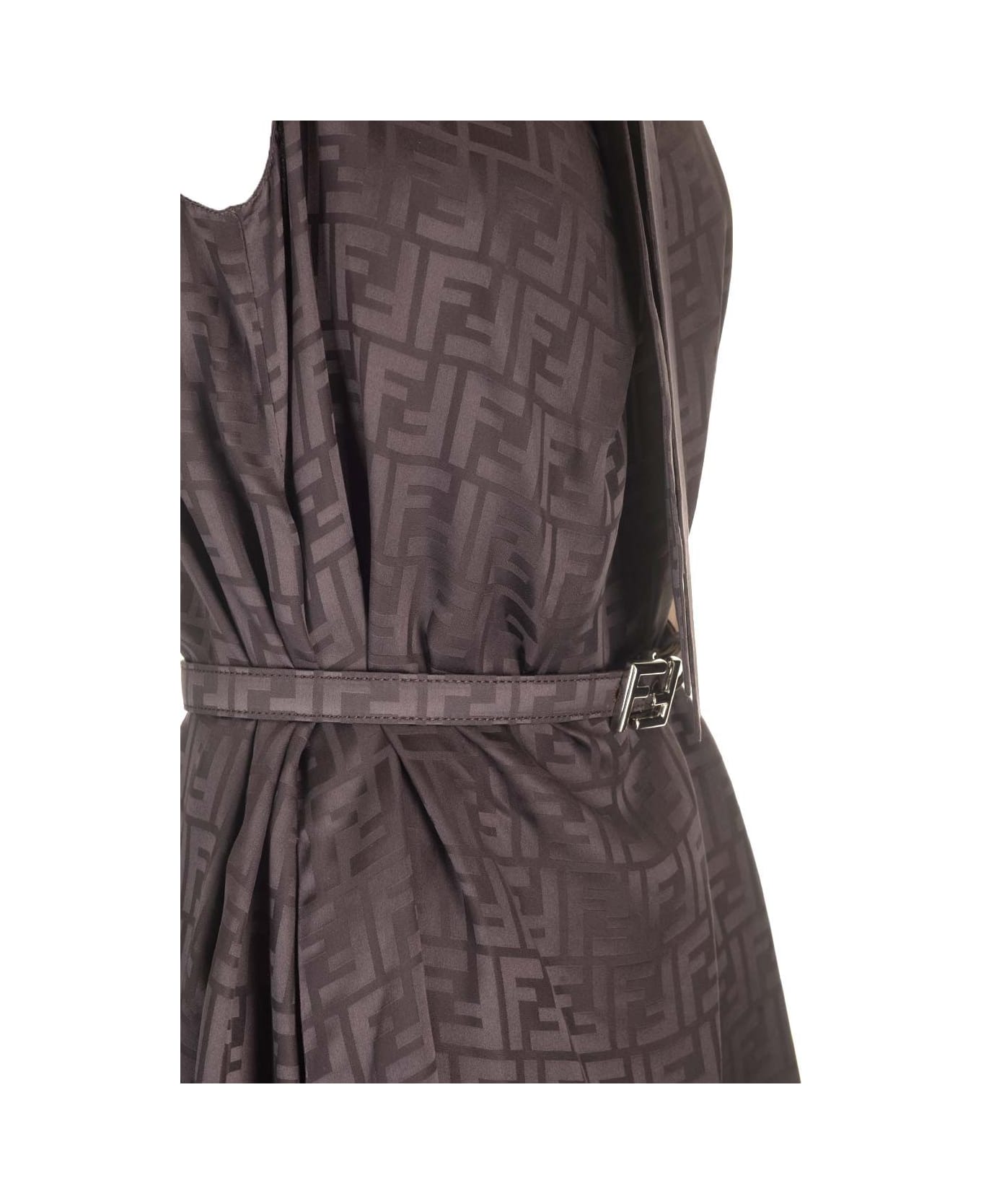 Fendi Crepe Satin Mini Dress - Violet