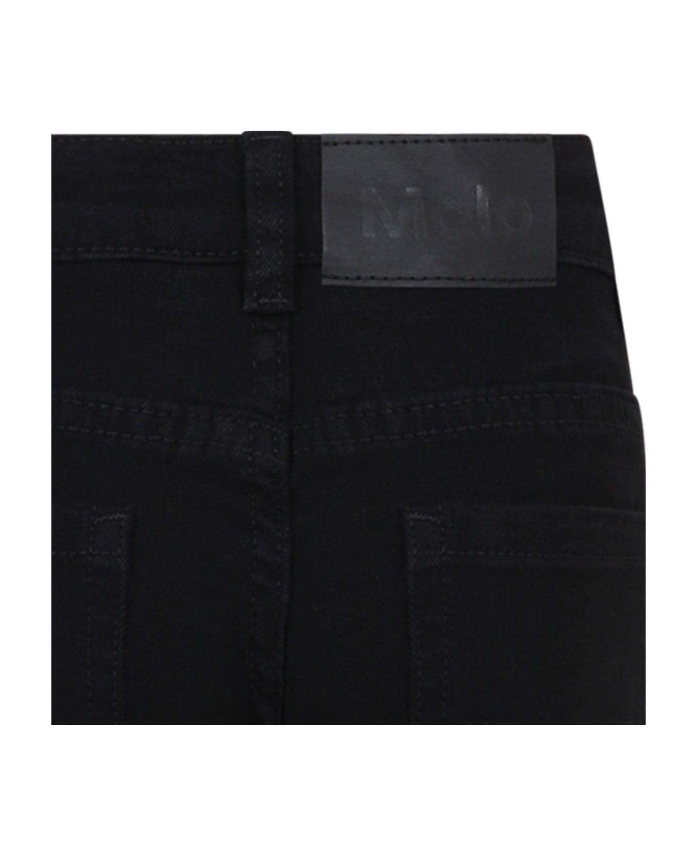 Molo Black Jeans For Boy With Logo - Black