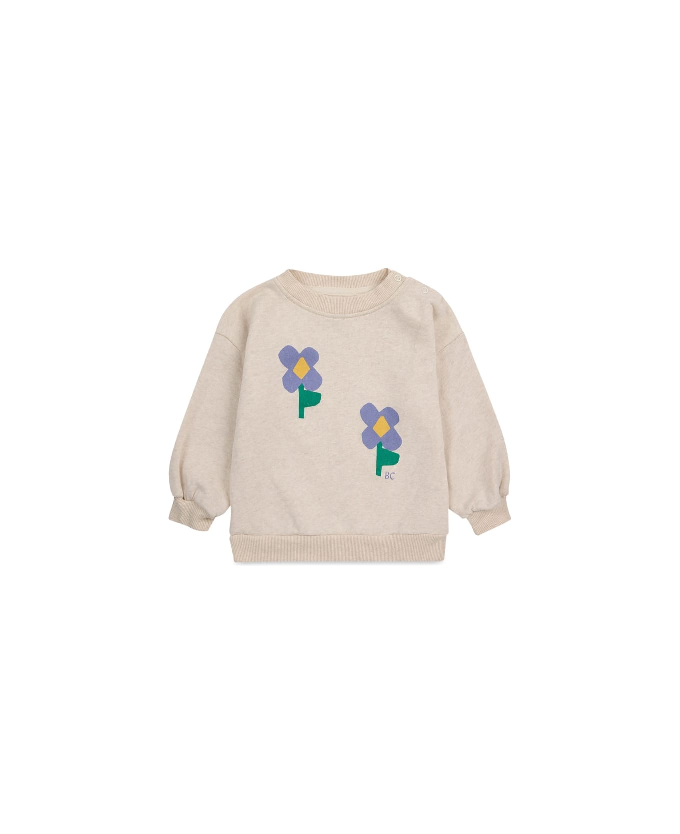 Bobo Choses Baby Pansy Flower Sweatshirt - BEIGE